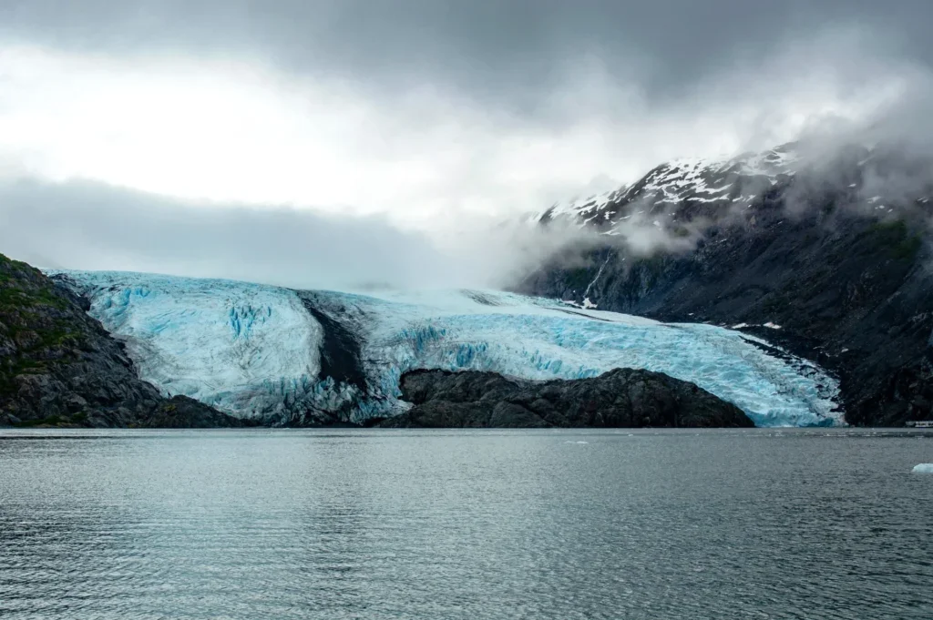 The Laughing Goats - Portage Glacier can only be viewed by boat.  The Begich Boggs Visitor Ctr has iceberg chunks to view.