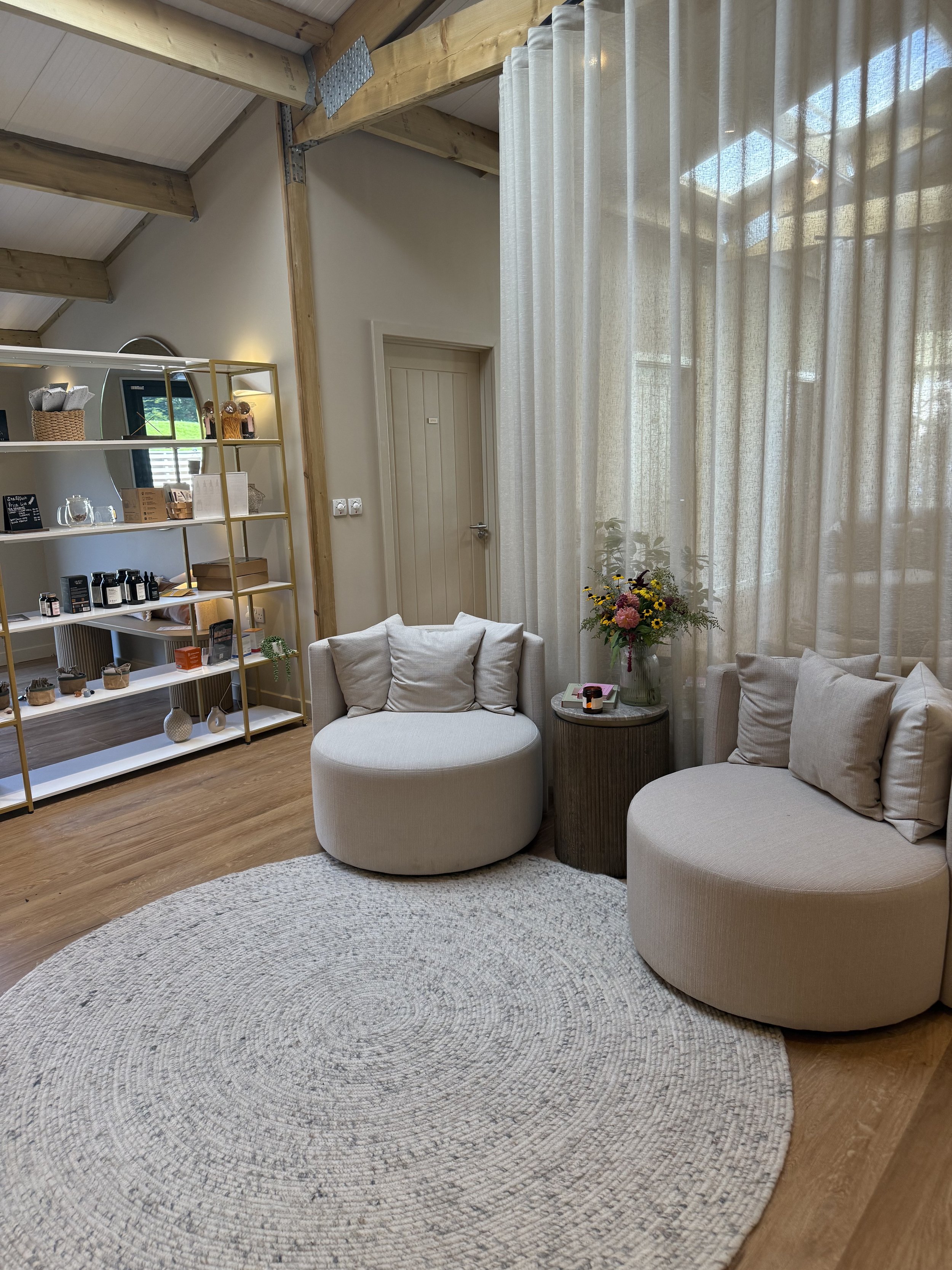 Relaxing interior of The Laser & Skin Edit clinic in Oxfordshire countryside