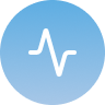 Abstract digital graphic with a light blue background and white wave-like line