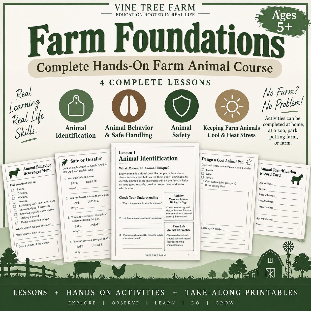 Farm Foundations: Complete Hands-On Farm Animal Curriculum