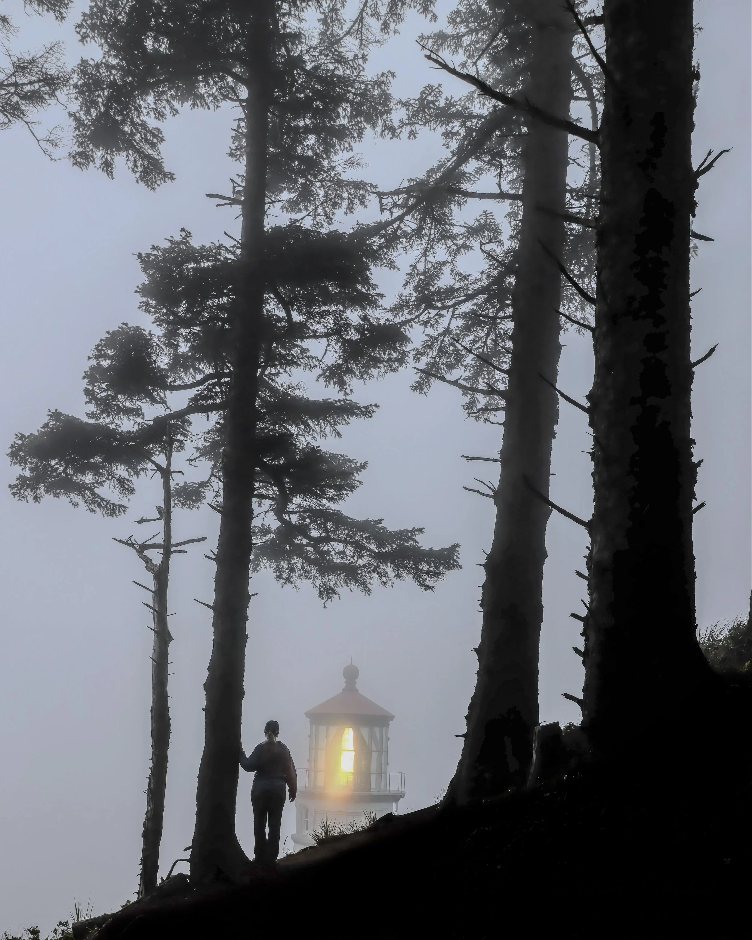 Foggy Fall Day at Heceta Head Lighthouse