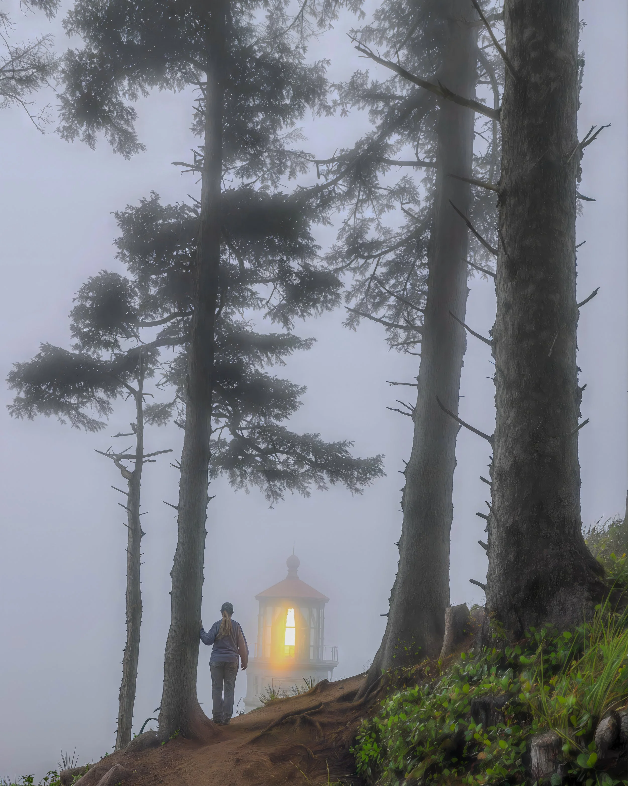 Foggy Fall Day at Heceta Head Lighthouse