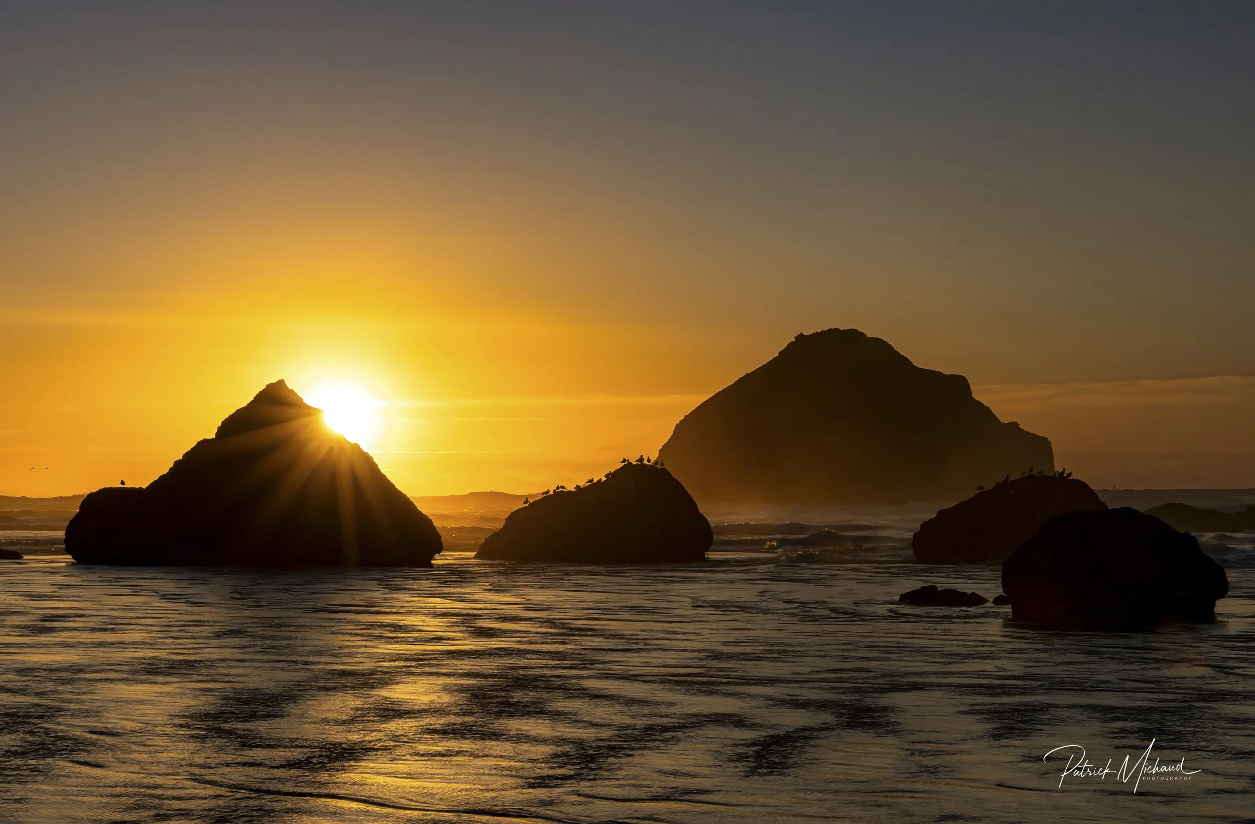 Sunset at Face Rock, Bandon, Oregon 