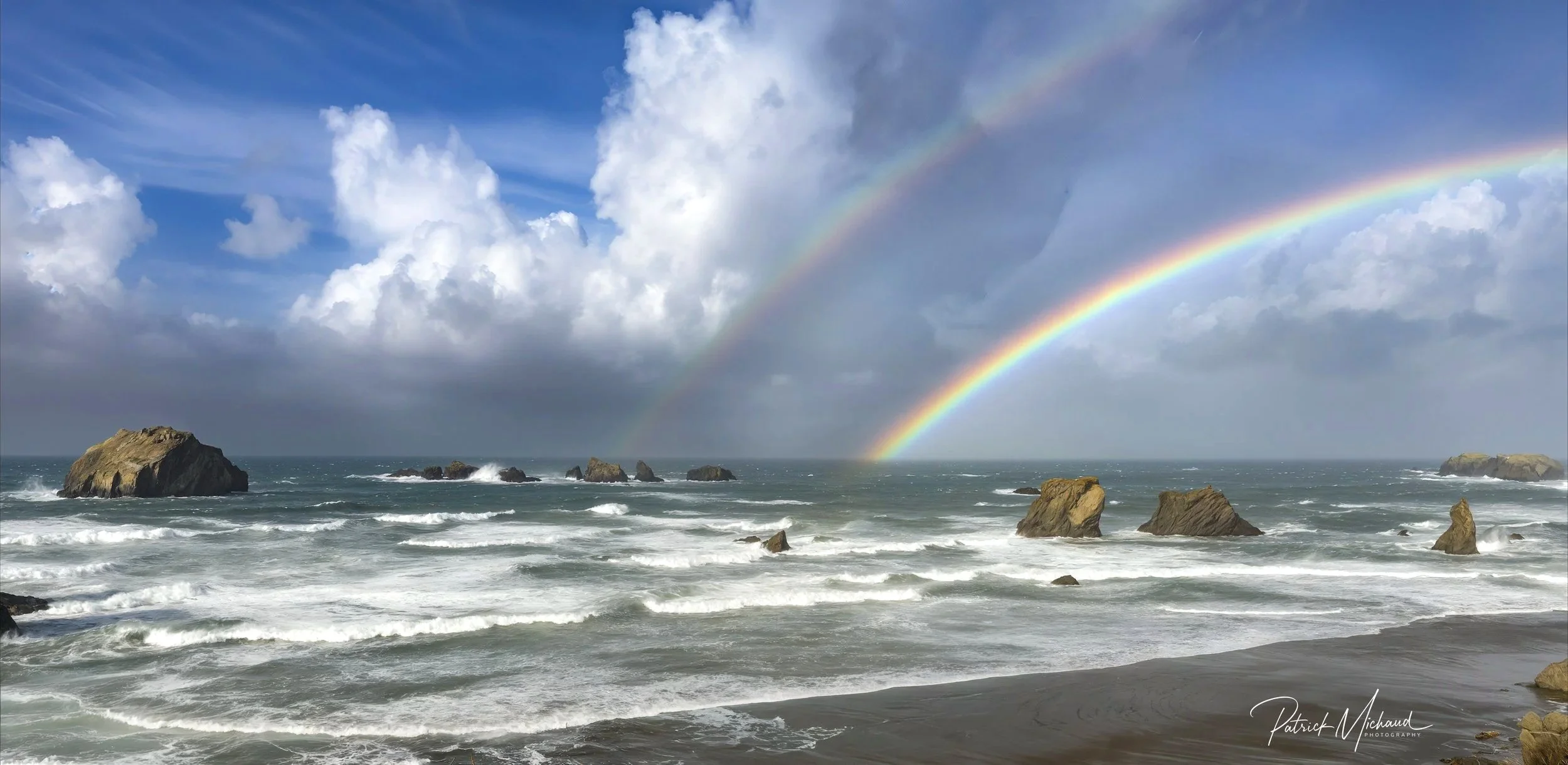 Rainbow over Face Rock Beach