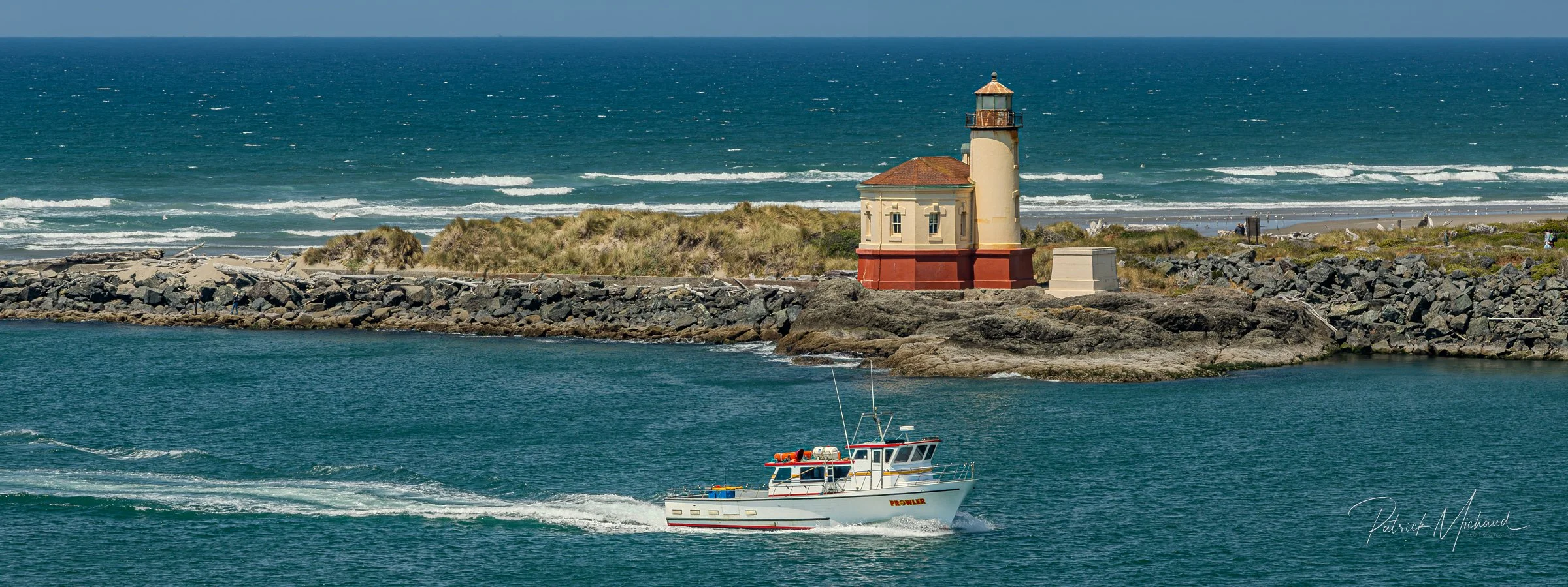 Coquille River Lighthouse and F/V Prowler