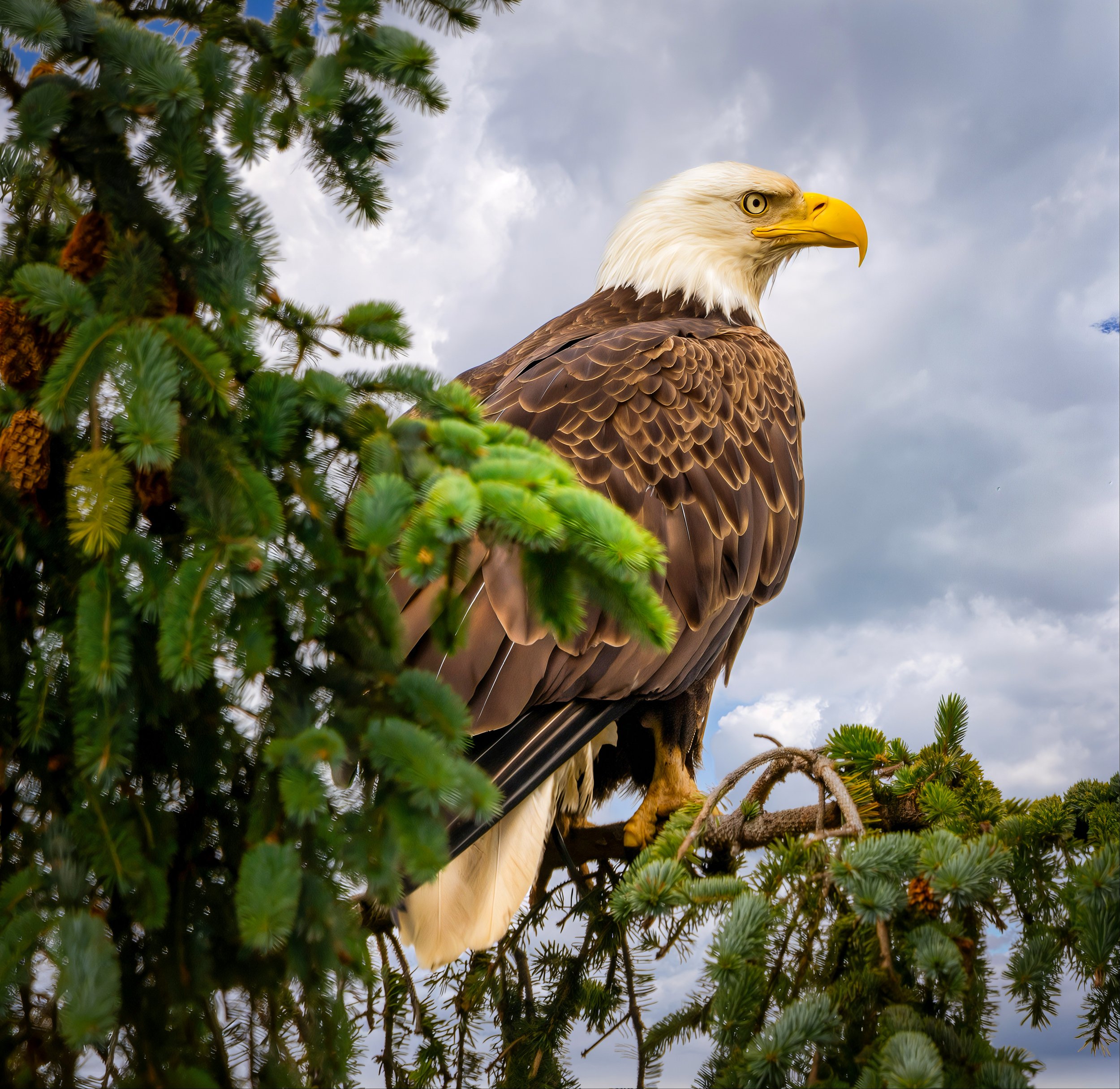 Bald Eagle at Hall Lake, Lakeside, Oregon