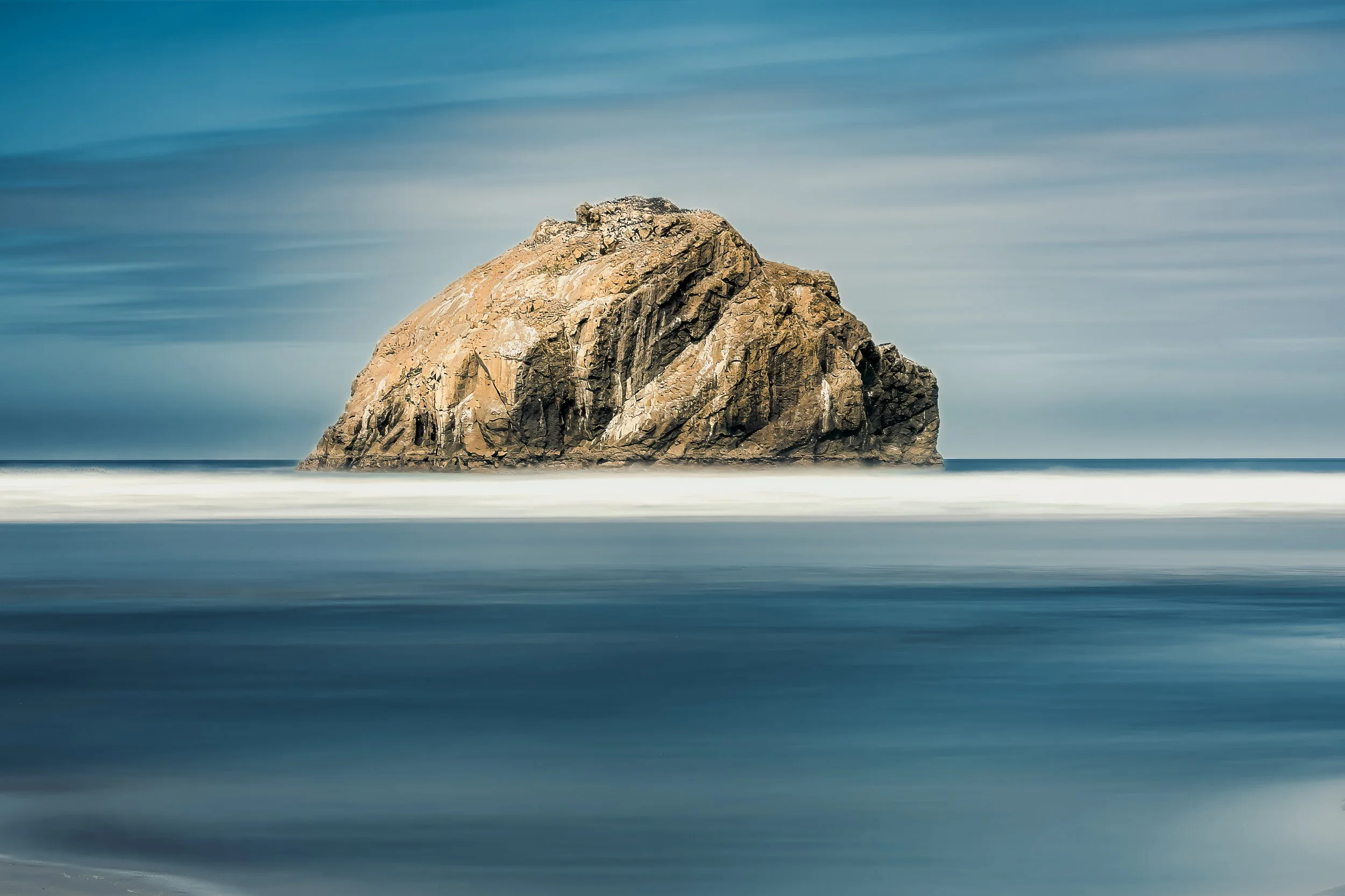 ~A Long Exposure of Face Rock~