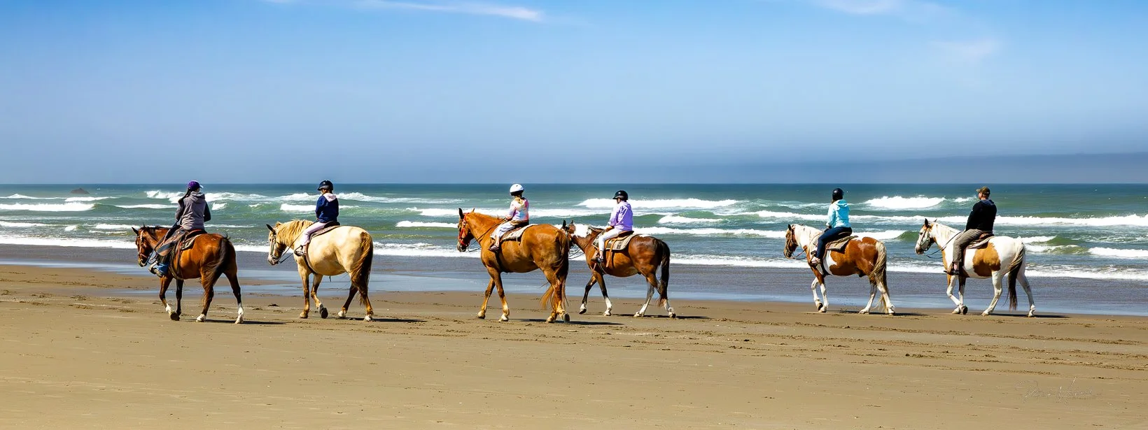 Horse Back Riders on Face Rock Beach Facebook Cover