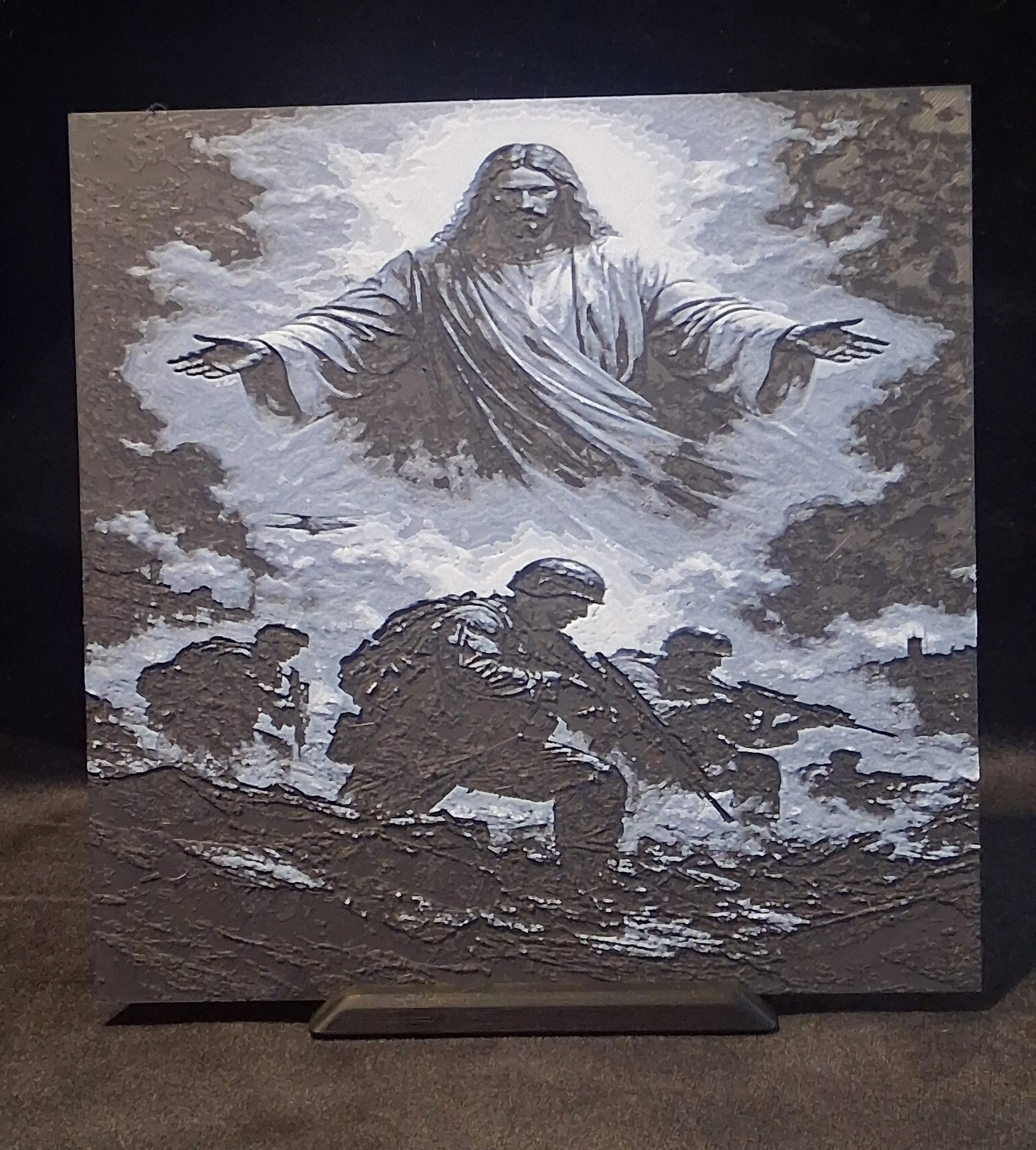 Jesus Watching over Soldiers