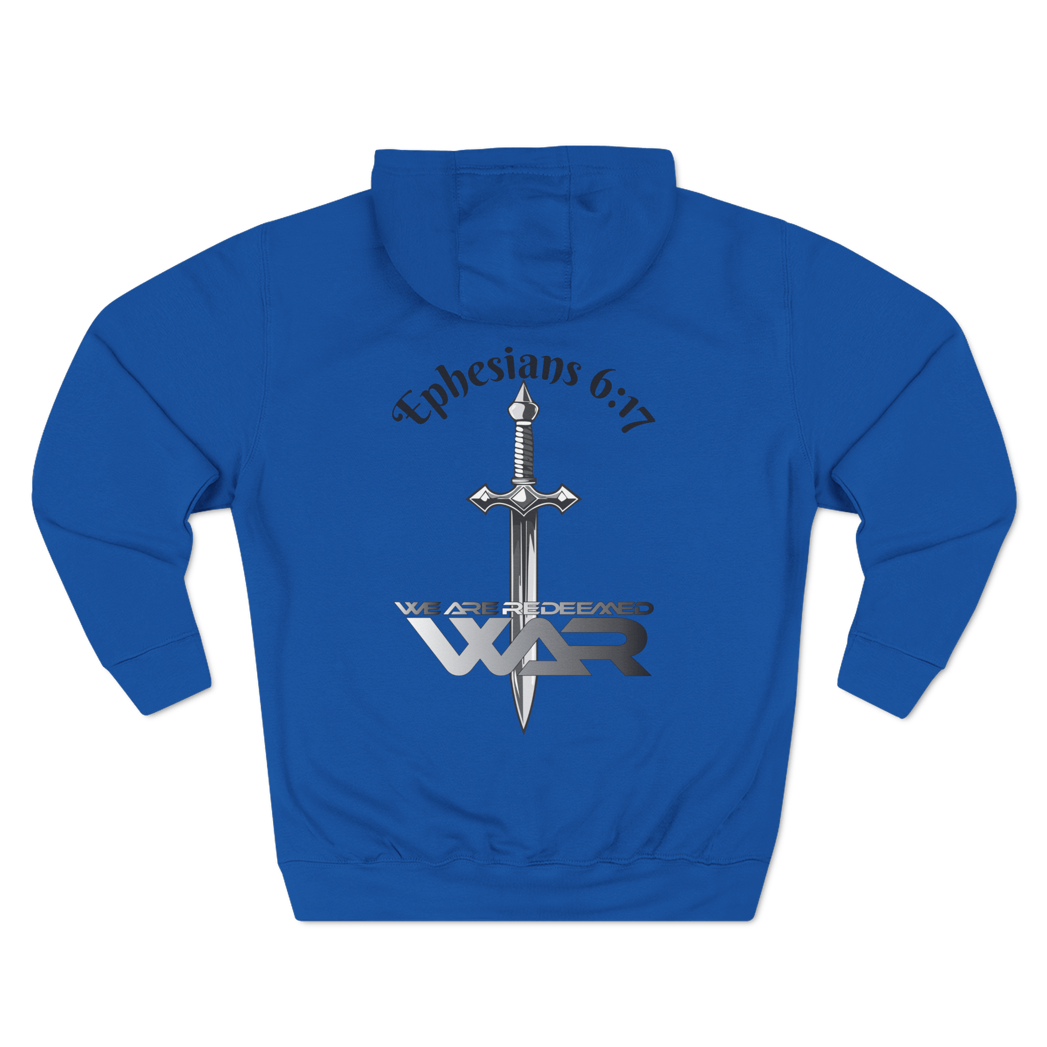 Stand firm. Speak truth. Live redeemed.

The WAR Sword of the Spirit Hoodie is more than warmth — it’s armor for your mission. Inspired by Ephesians 6:17, this hoodie represents the power of God’s Word as your weapon in life’s battles. Built for stre