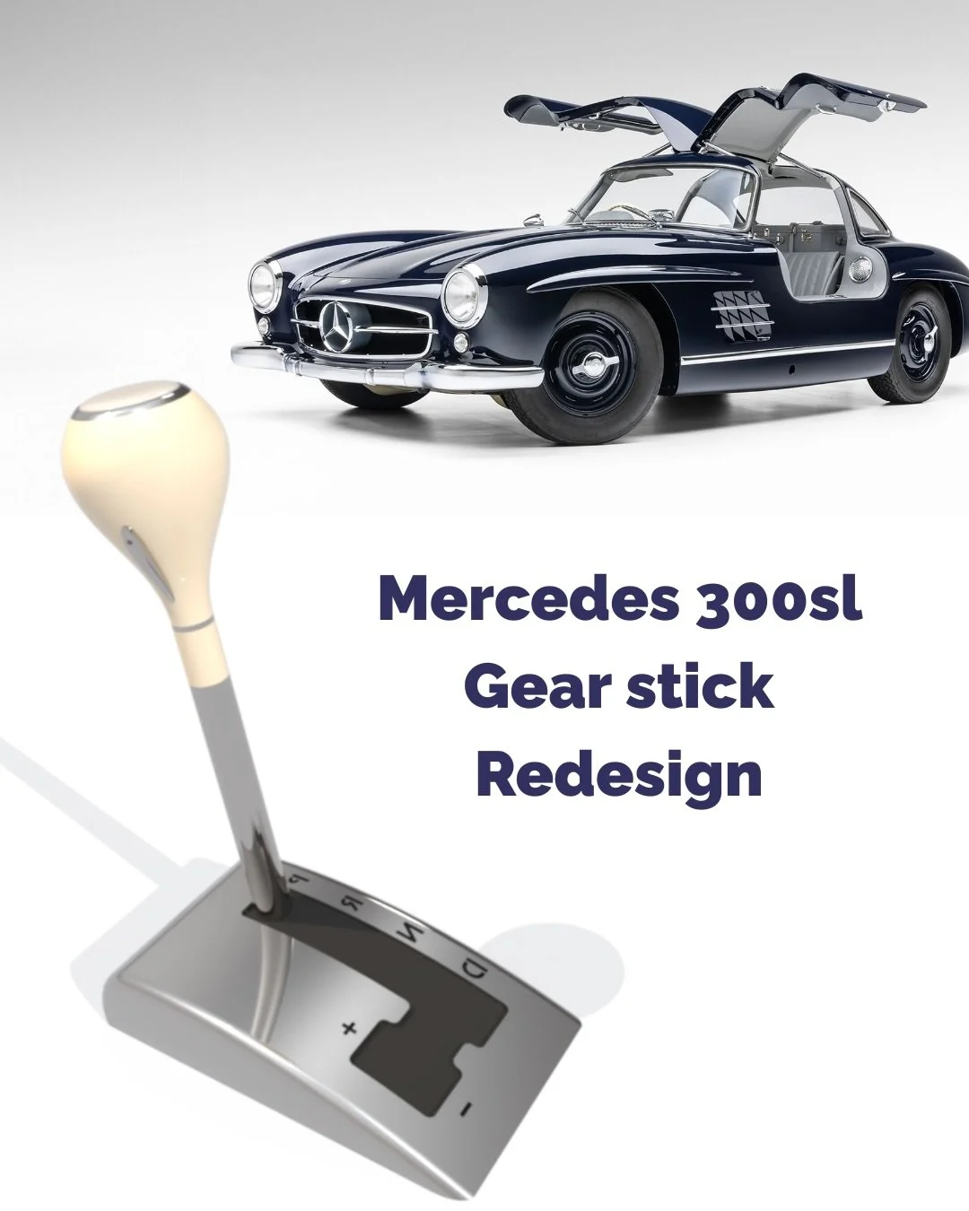 Electrical conversion and Gear stick redesign project @mdxpd 

For my first project of my final year, we were given the task to choose a car manufactured between the 1930s and 1970s to redesign its gear stick as an electrical conversion. For this I c