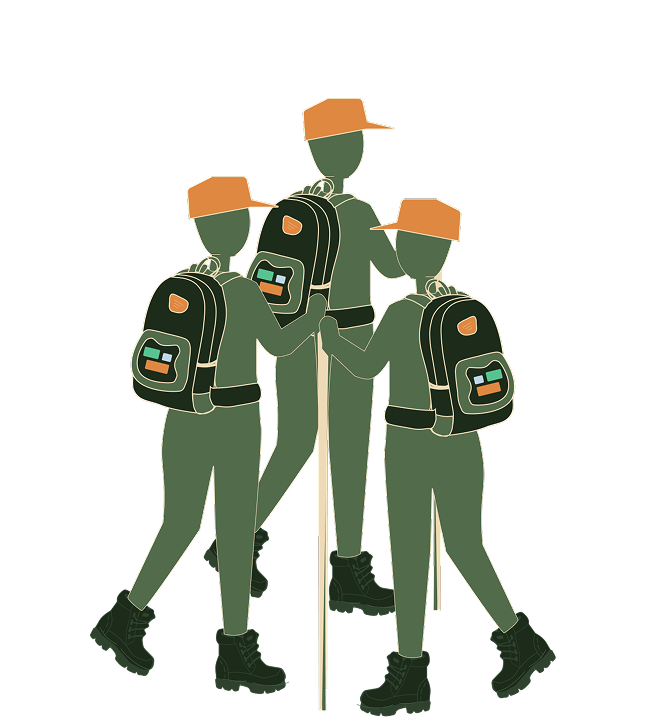 Icon representing small group therapy and facilitated nervous system-based support groups