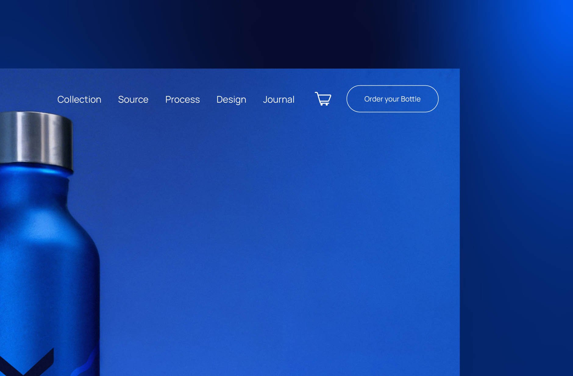 Premium Blue Water Bottle Website Design