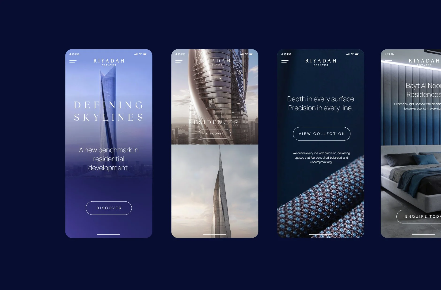 Riyadah Estates Real Estate Brand Identity & Website Project Concept