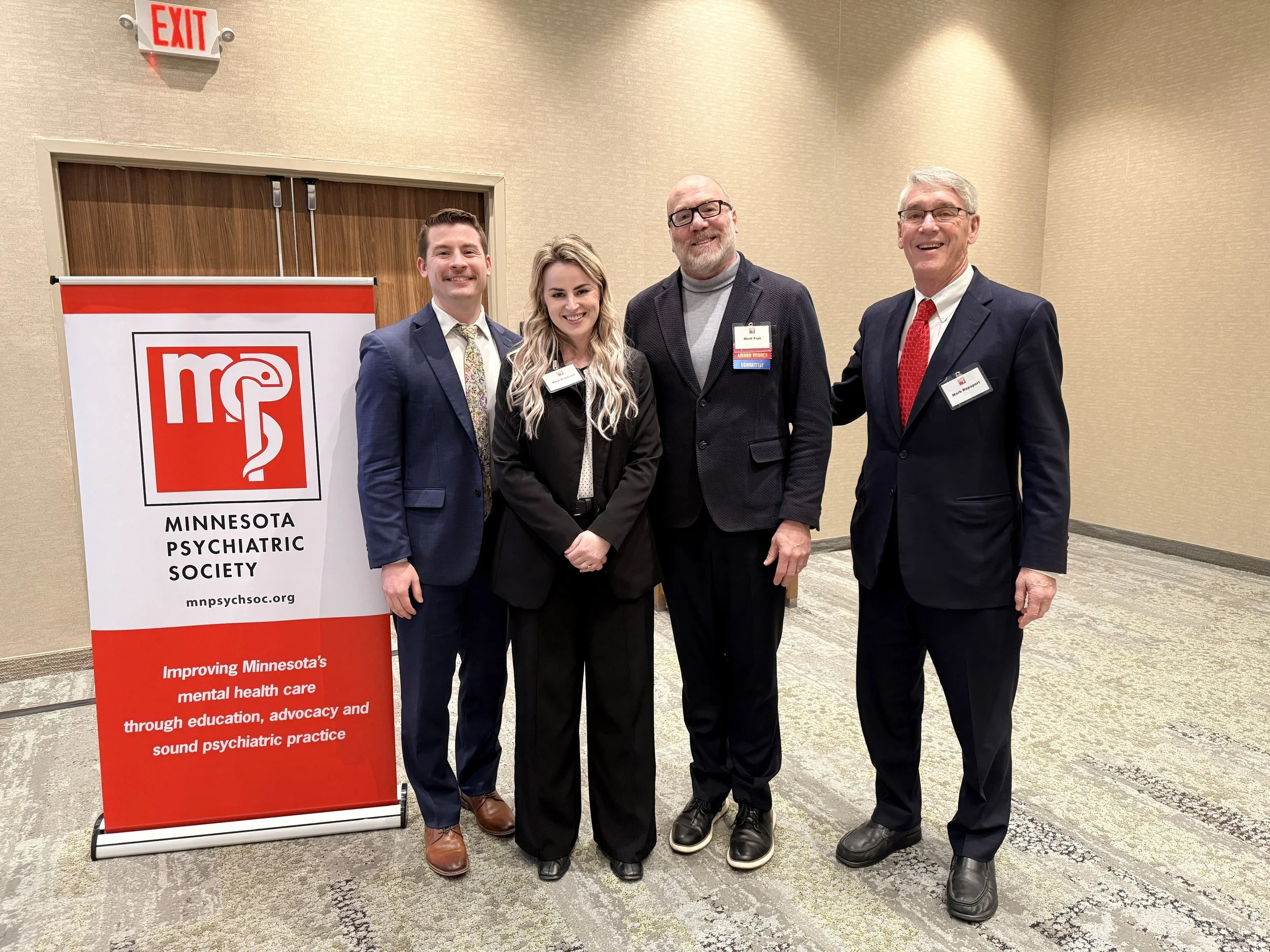 Dr. Prisacari with APA president and other members