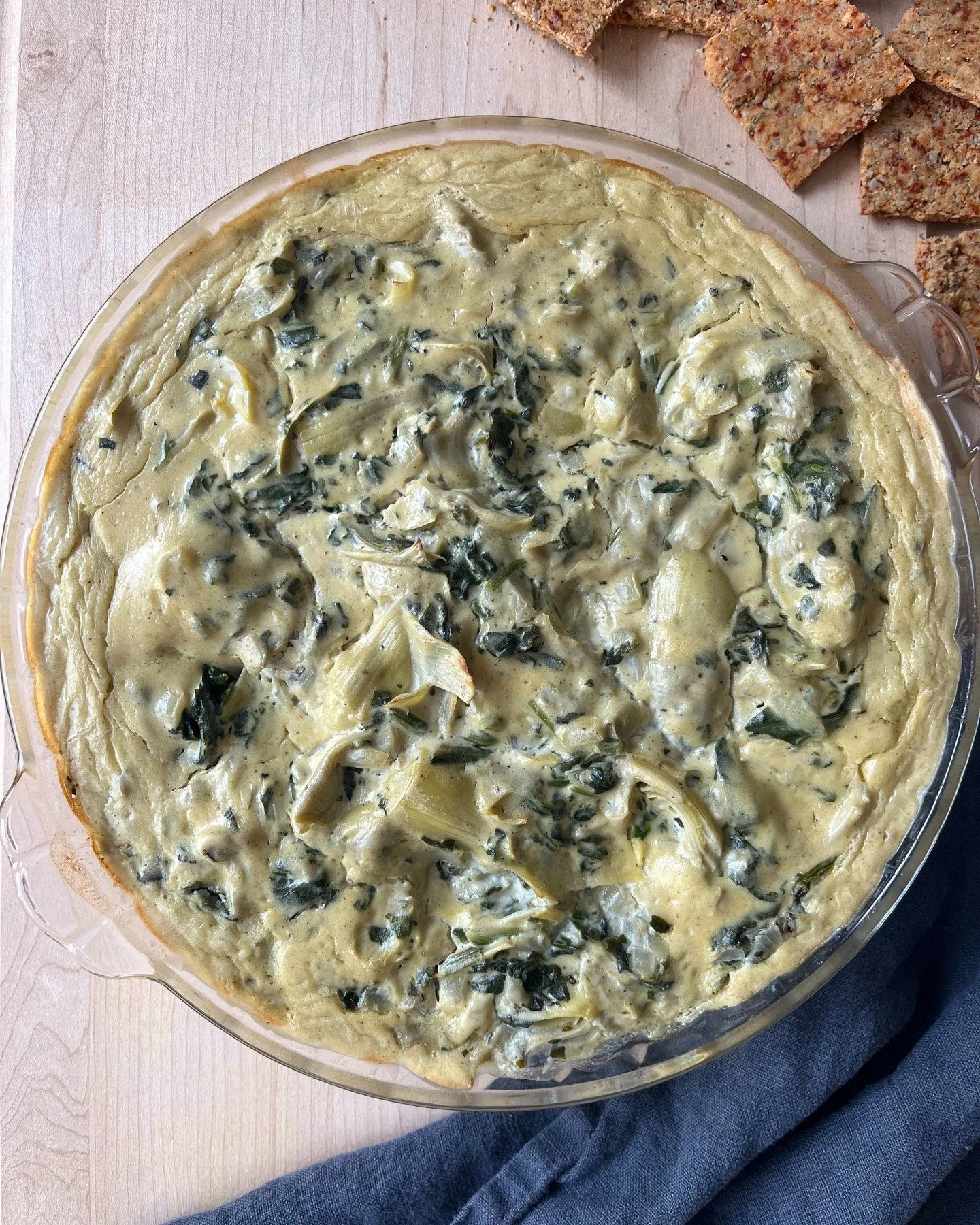 This Spinach Artichoke Dip was recommended by a fellow Nutritarian last week, and I couldn't wait to give it a try. It came from Dr. Cara Fuhrman's cookbook, Nutritarian Appetizers for Every Occasion. It was delicious &mdash; as were the Sundried Tom