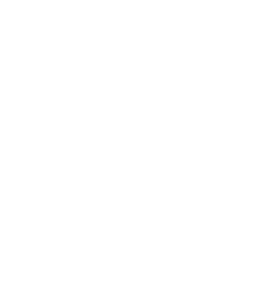 White decorative feather with swirling lines on a black background.