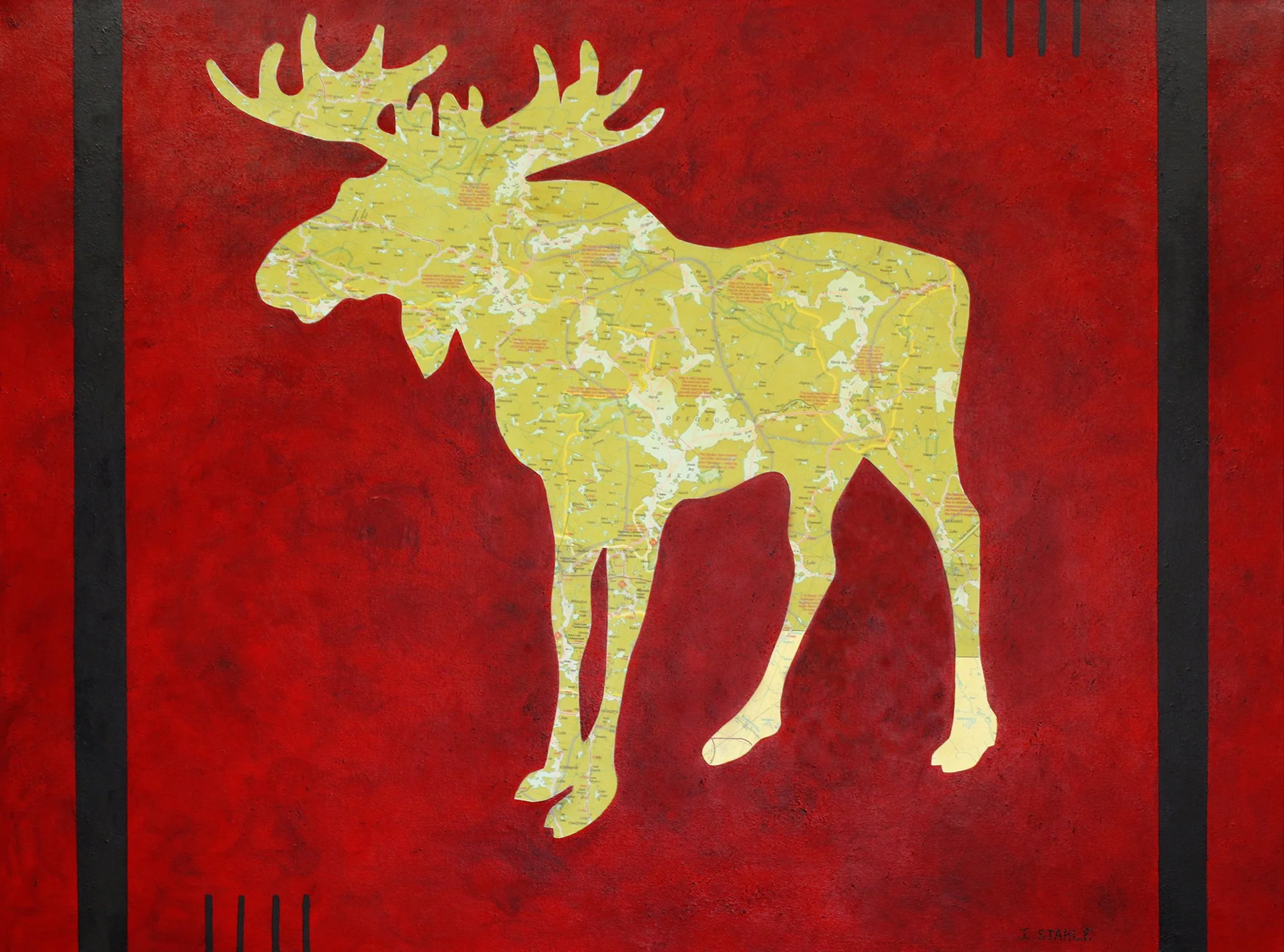 Moose Map - Original and prints available