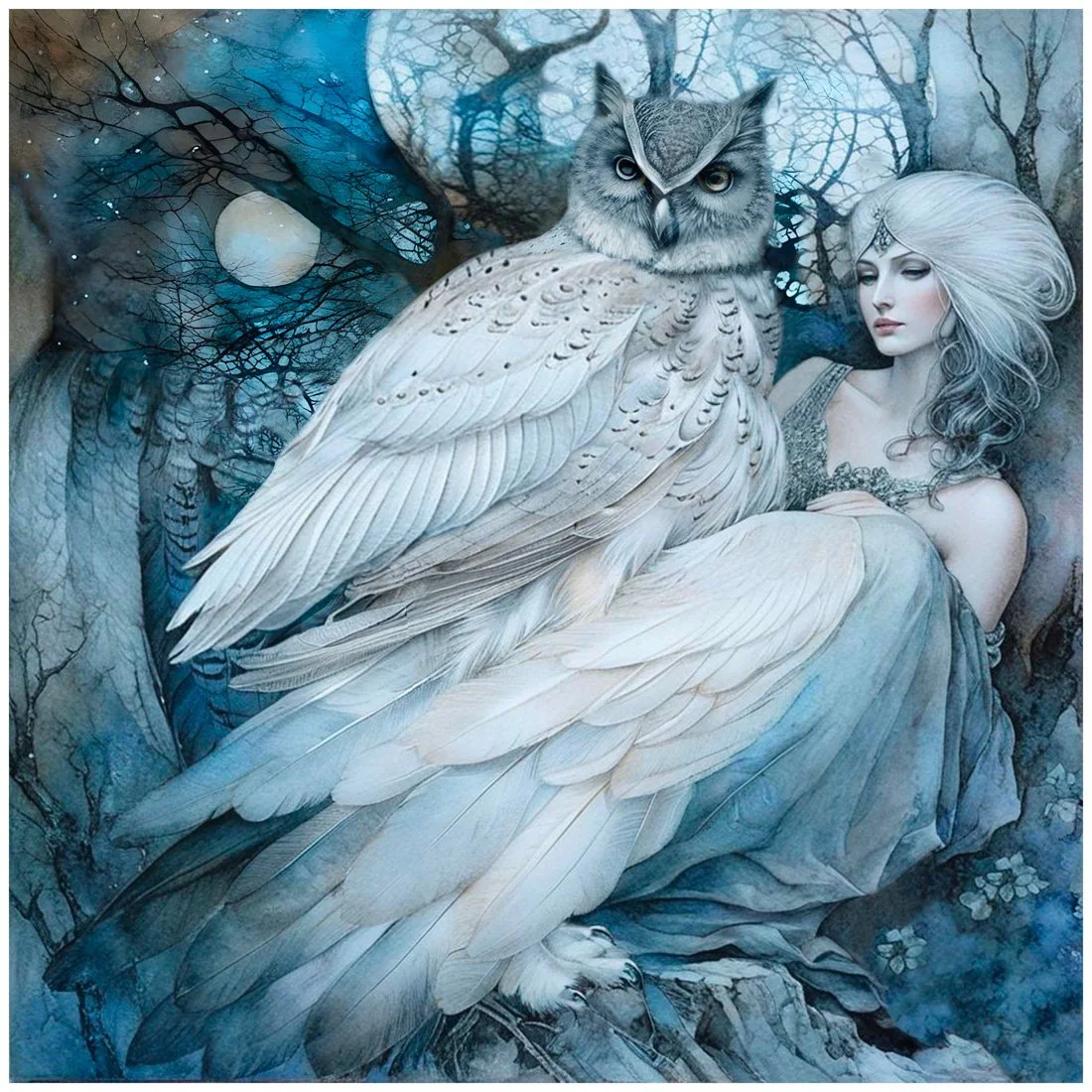 Woman and Owl