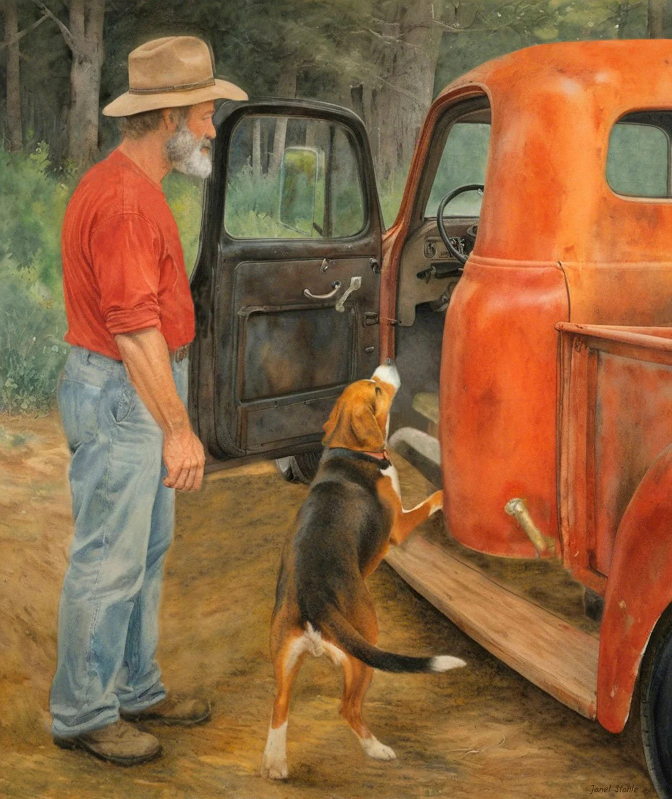 Going for A Ride - Original sold, prints available