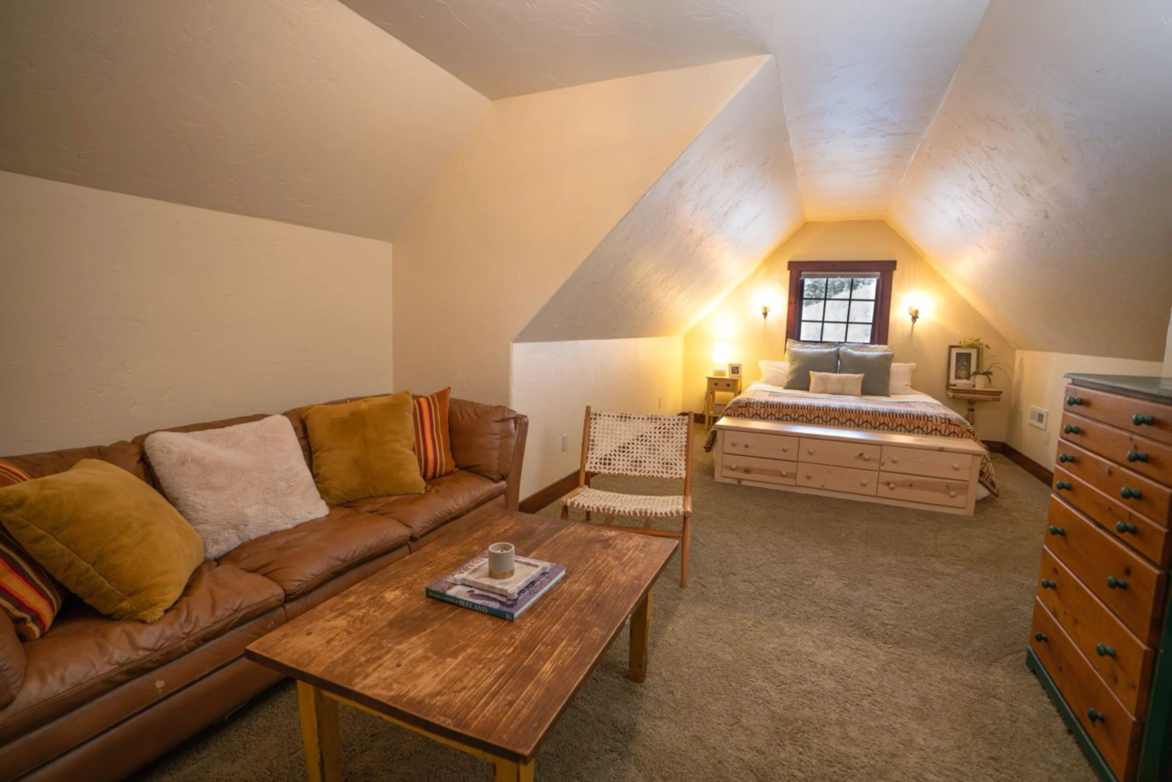 Upstairs Bedroom with Living Area
