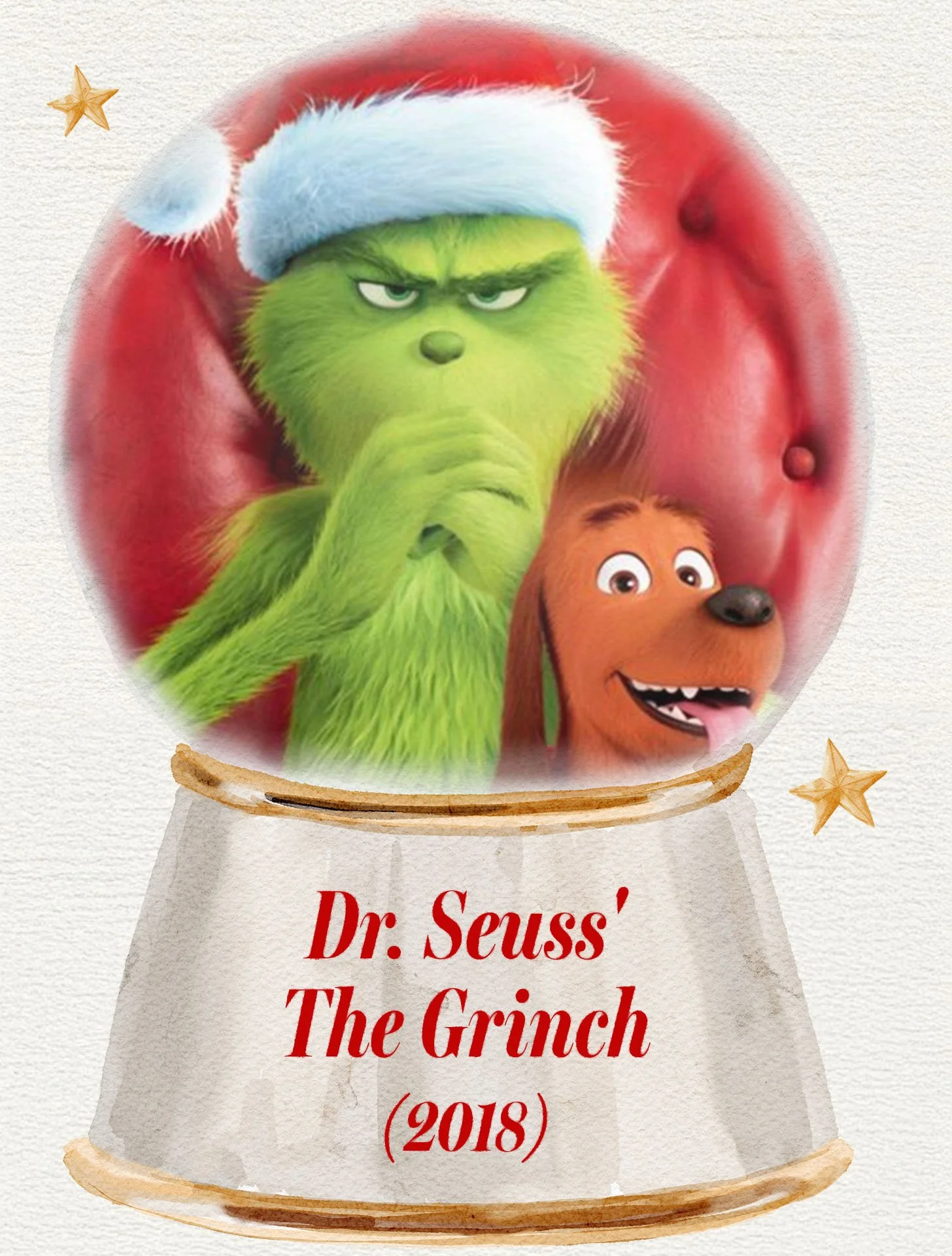 dr.seuss' the grinch animated movie picture inside a snow globe