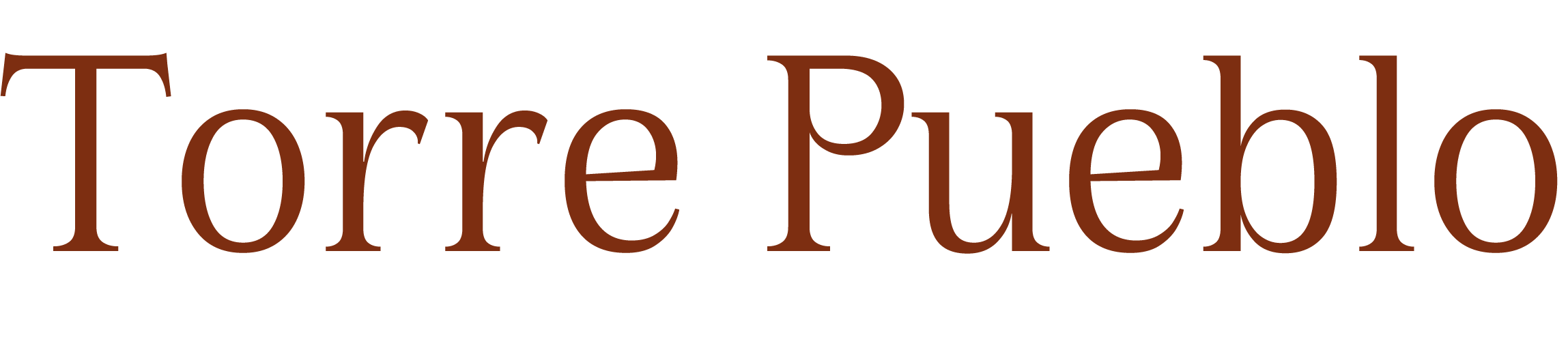 Texto en imagen que dice 'Torre Puelo' en letras grandes de color marrón.