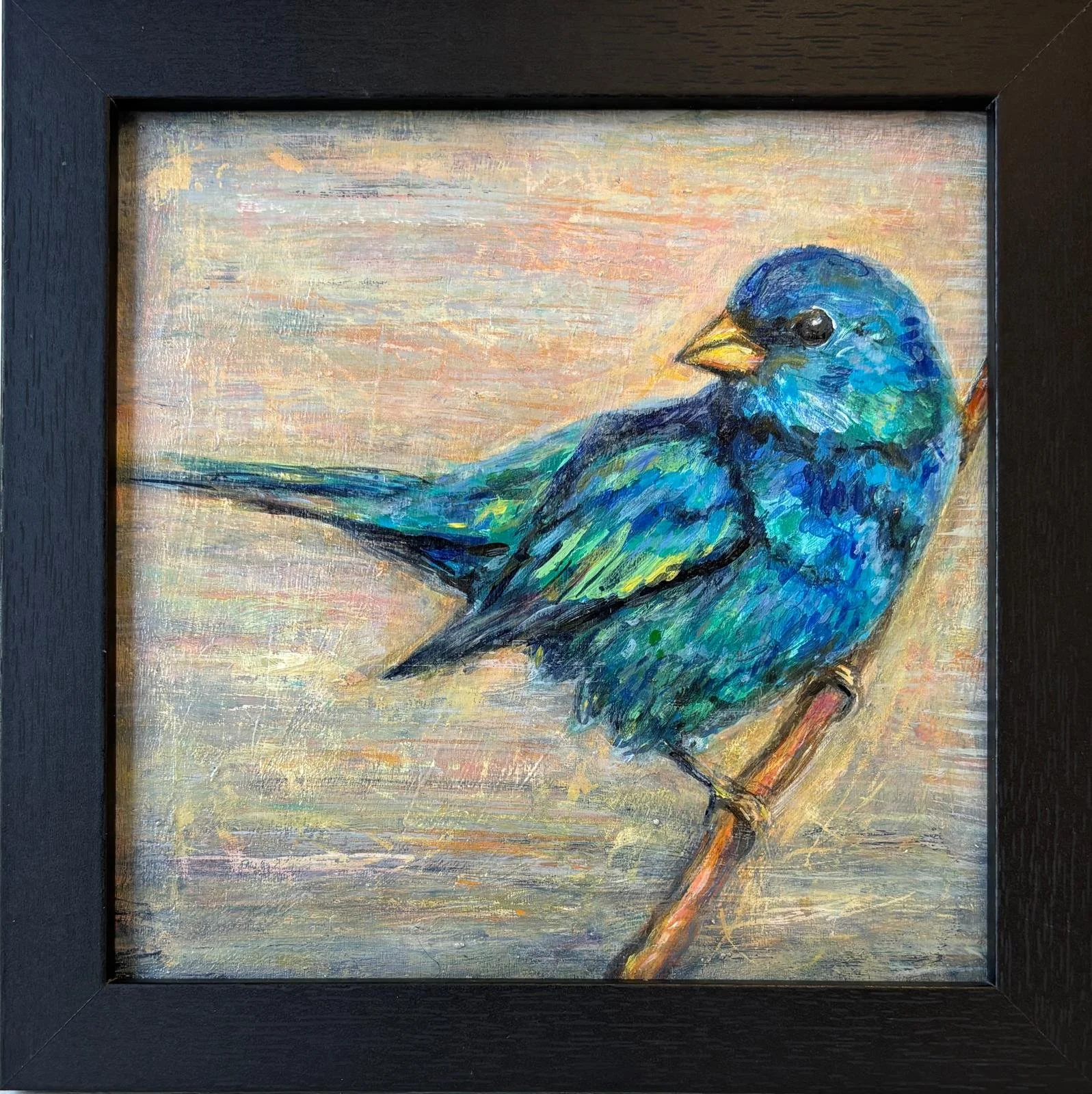 Indigo Bird on a Branch
