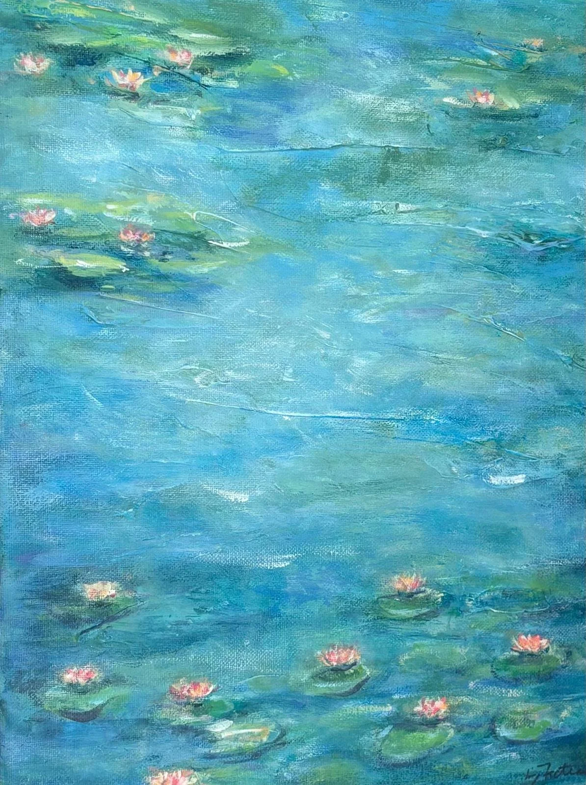 Monet Inspired Waterlilies