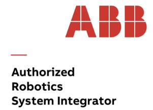 ABB sign indicating authorized robotics system integrator
