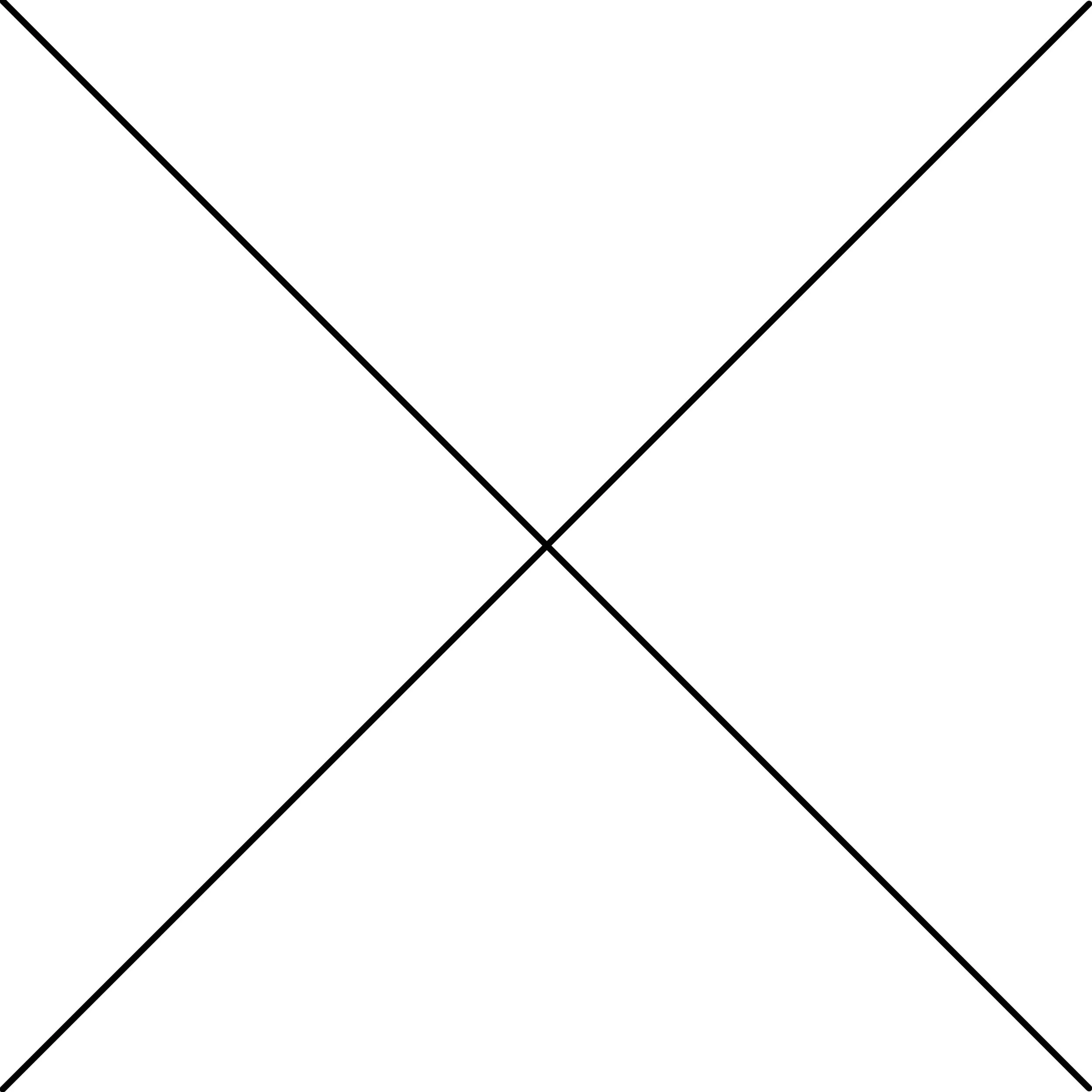 Blank image with diagonal black lines crossing each other on a white background.