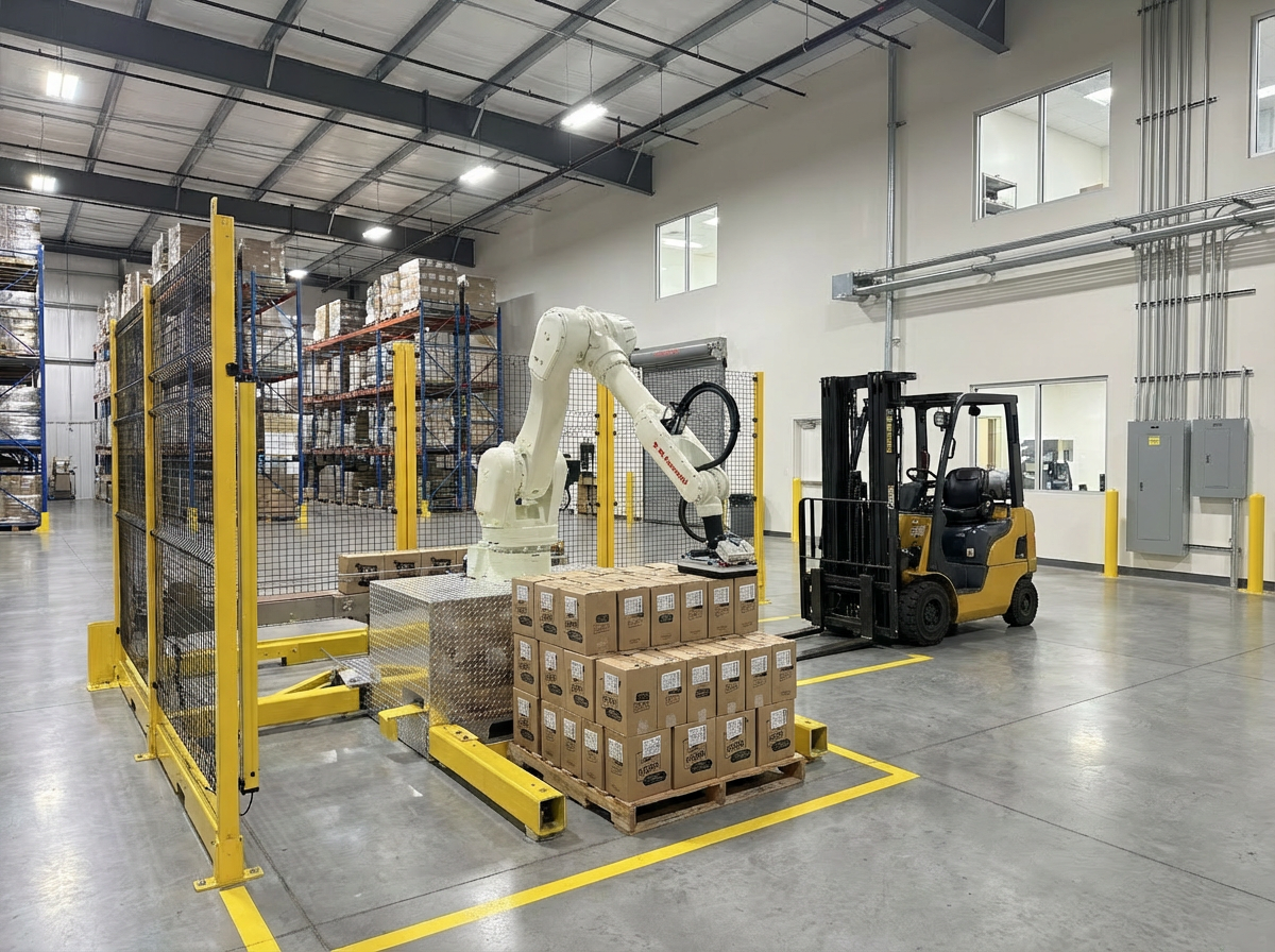 REAPER automatic palletizer in warehouse