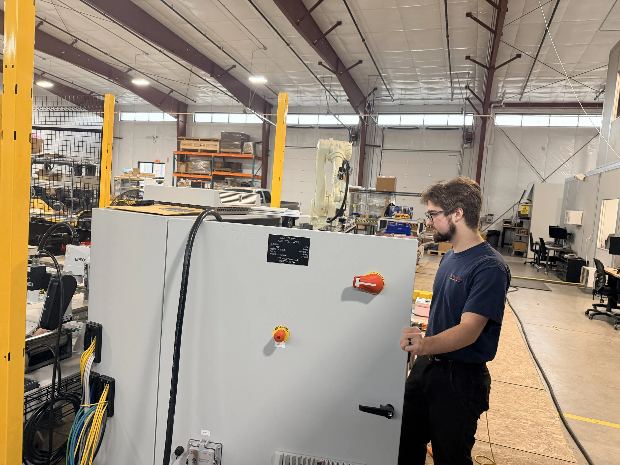 BTB Engineer checks electrical panel