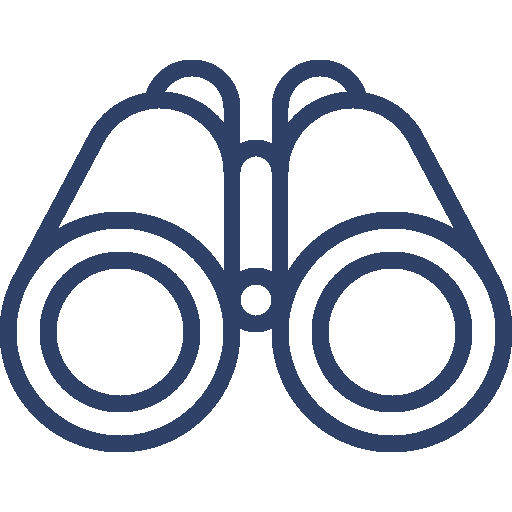 Line drawing of binoculars.