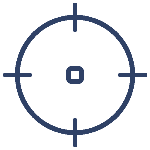 A blue and black crosshair or scope reticle, typically used in targeting or aiming equipment.
