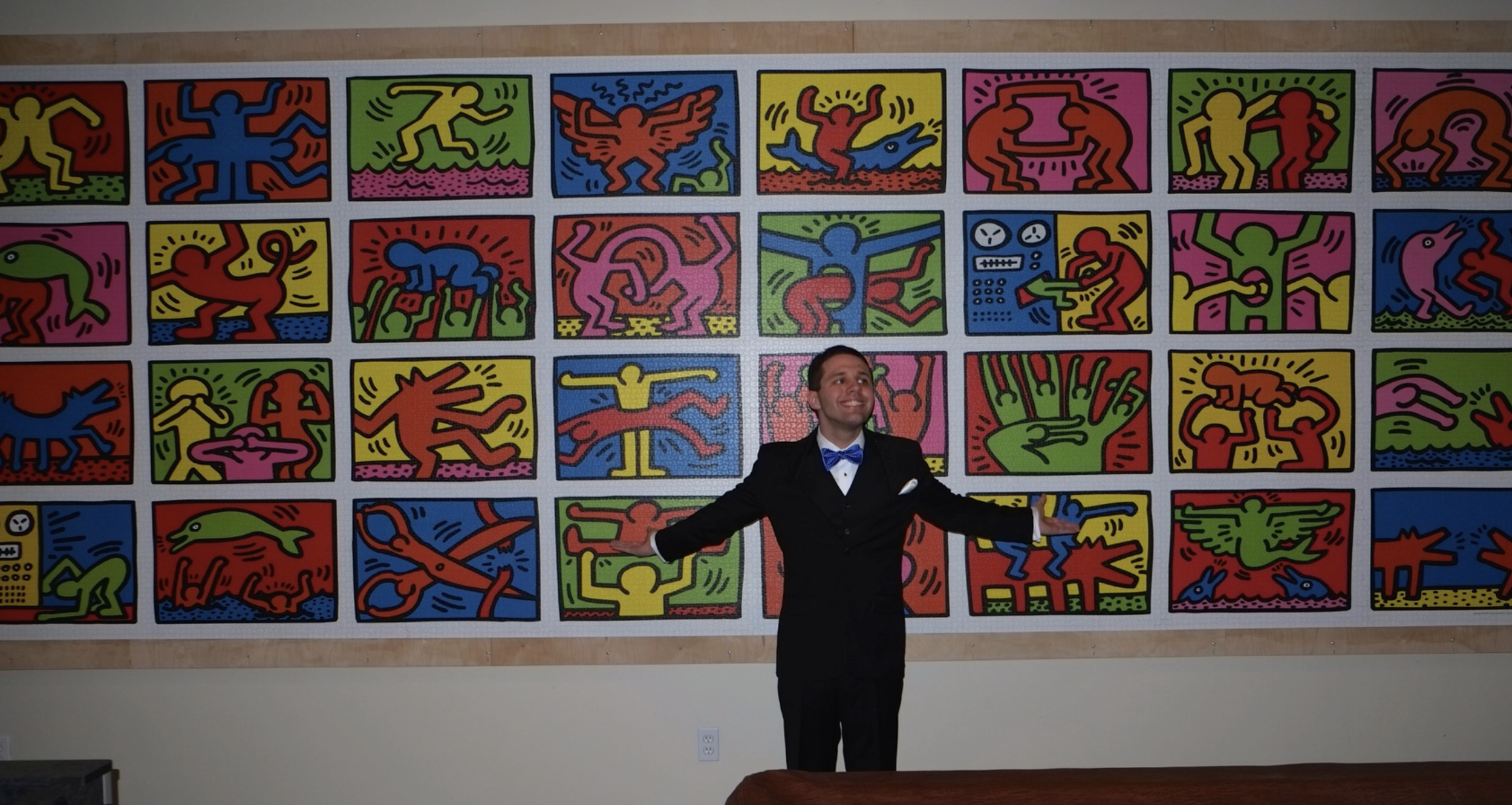 Jack Brait, aka Jack Of Puzzles, and the 32,000 piece Keith Haring puzzle by Ravenburger