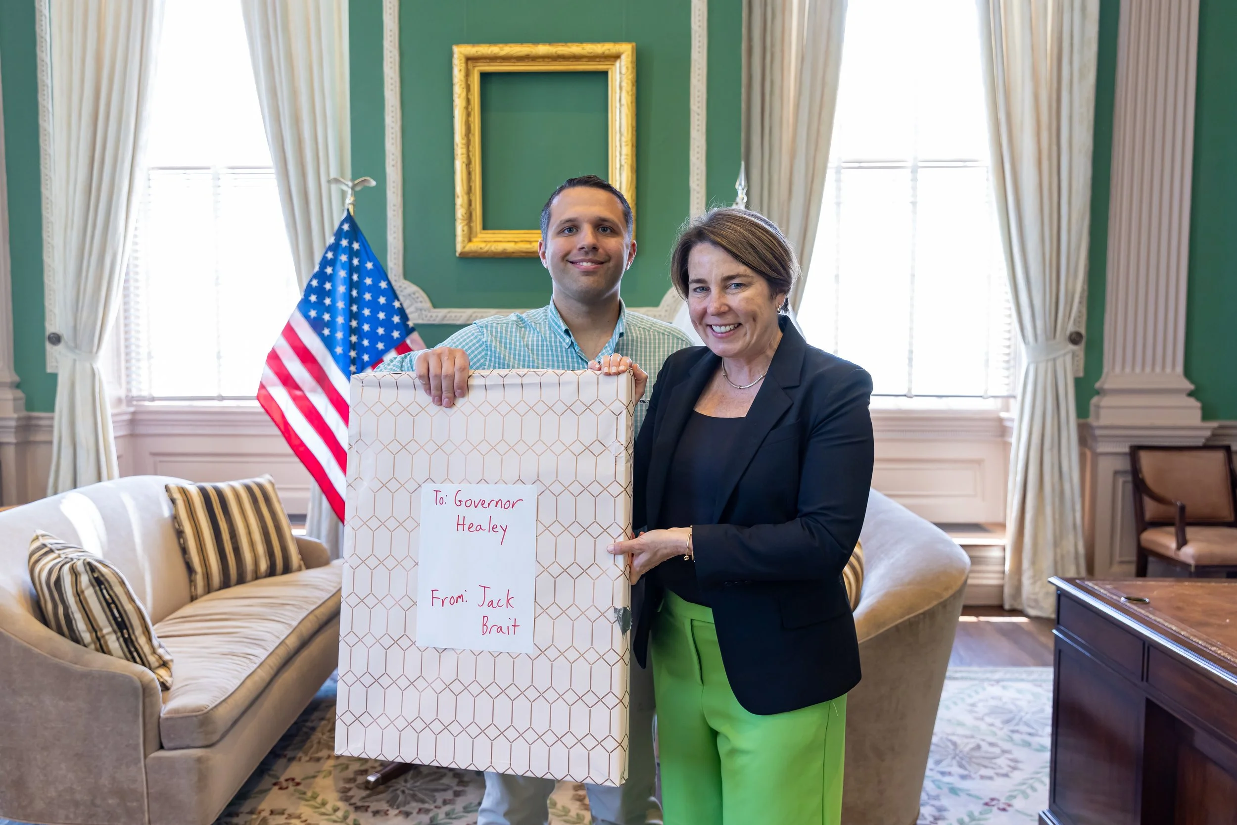 Massachusetts Governor Maura Healey has a mysterious gift from me.