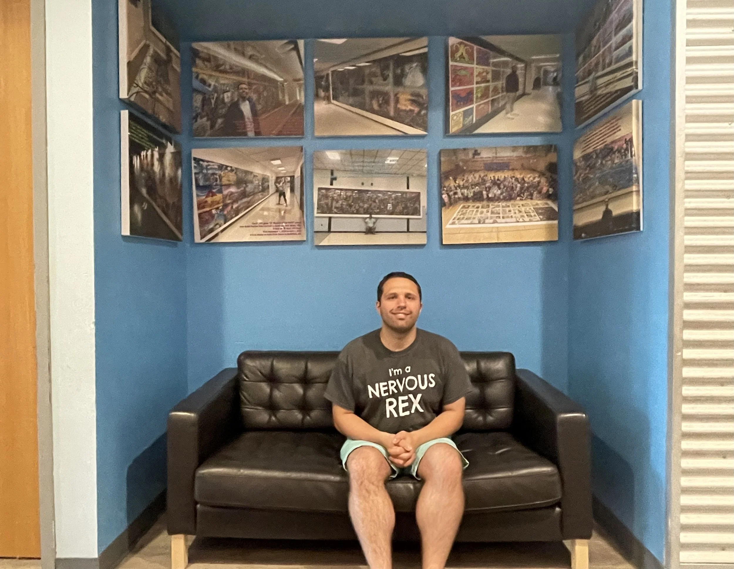 The canvas picture gallery of my puzzles in the Boys and Girls Club of Marshfield, MA.