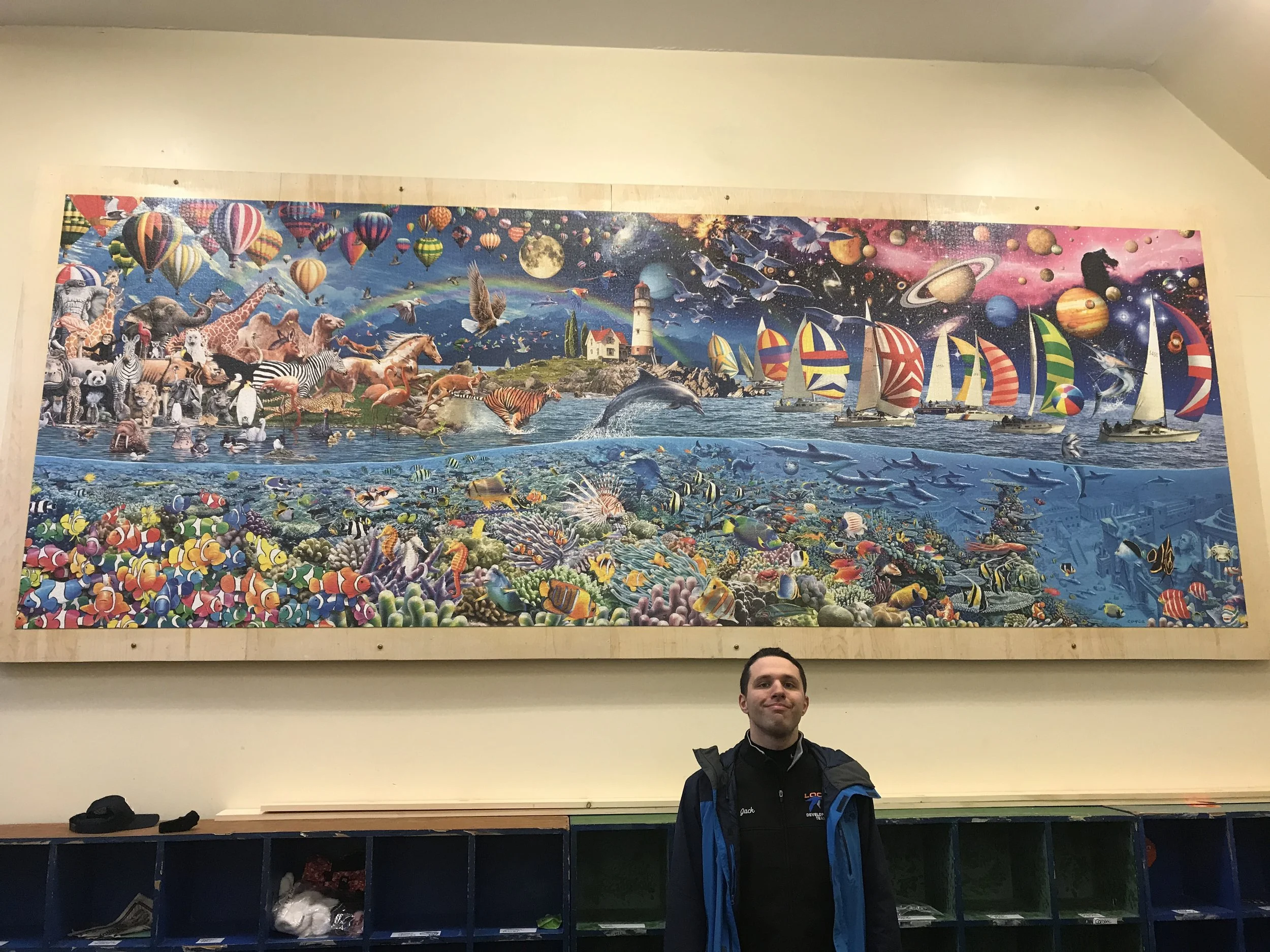The 24,000 piece “Life, The Greatest Challenge” puzzle from Educa Puzzles In Barcelona, Spain
It took me 32 Days, 154 Hours
From November 23, 2019 to February 29, 2020 (Leap Day). It is on display at the Junior Seasonals Building at Loon Mountain in 