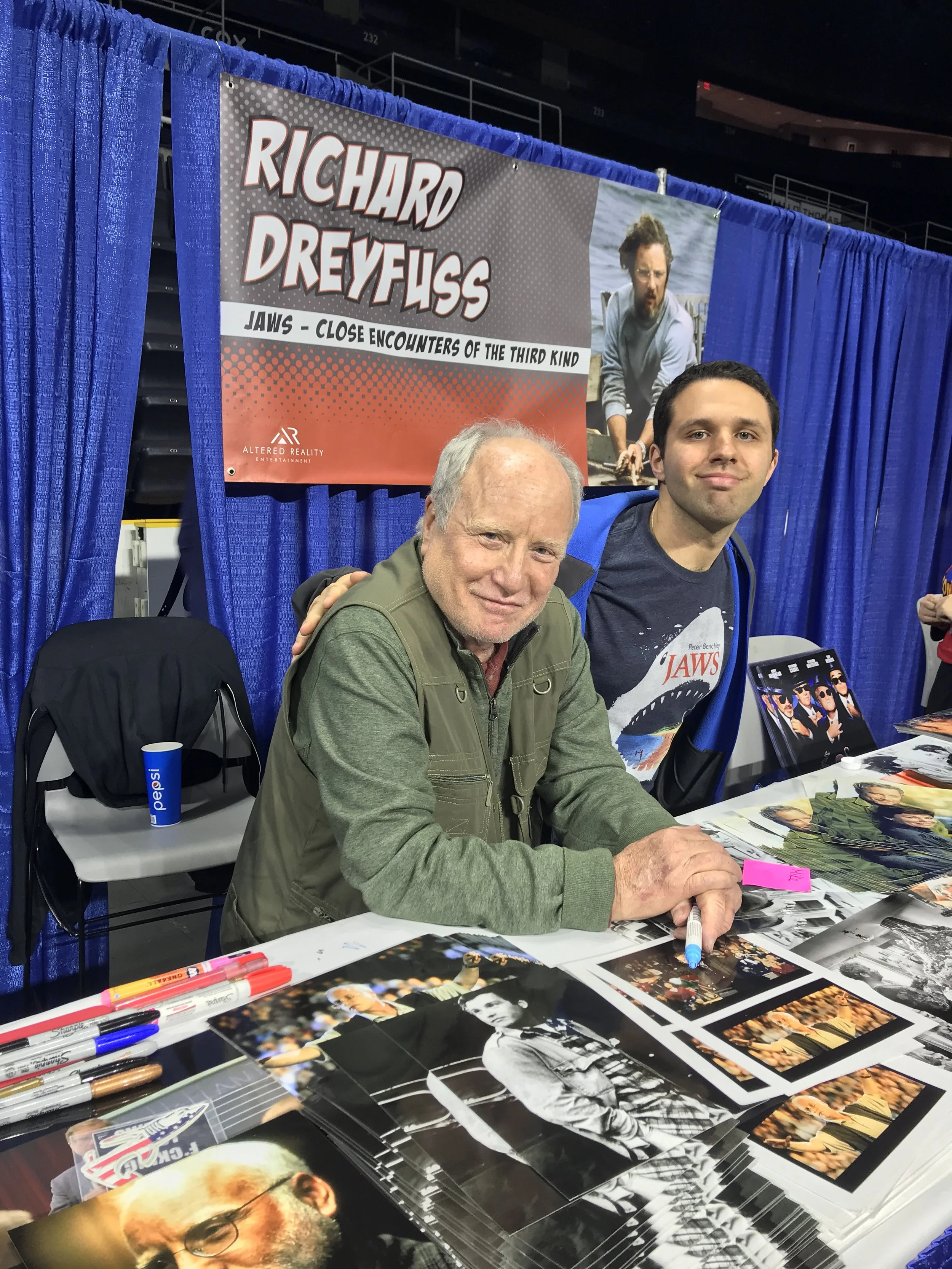 Jack Brait, aka Jack of Puzzles, meets Richard Dreyfuss at RI comic-con