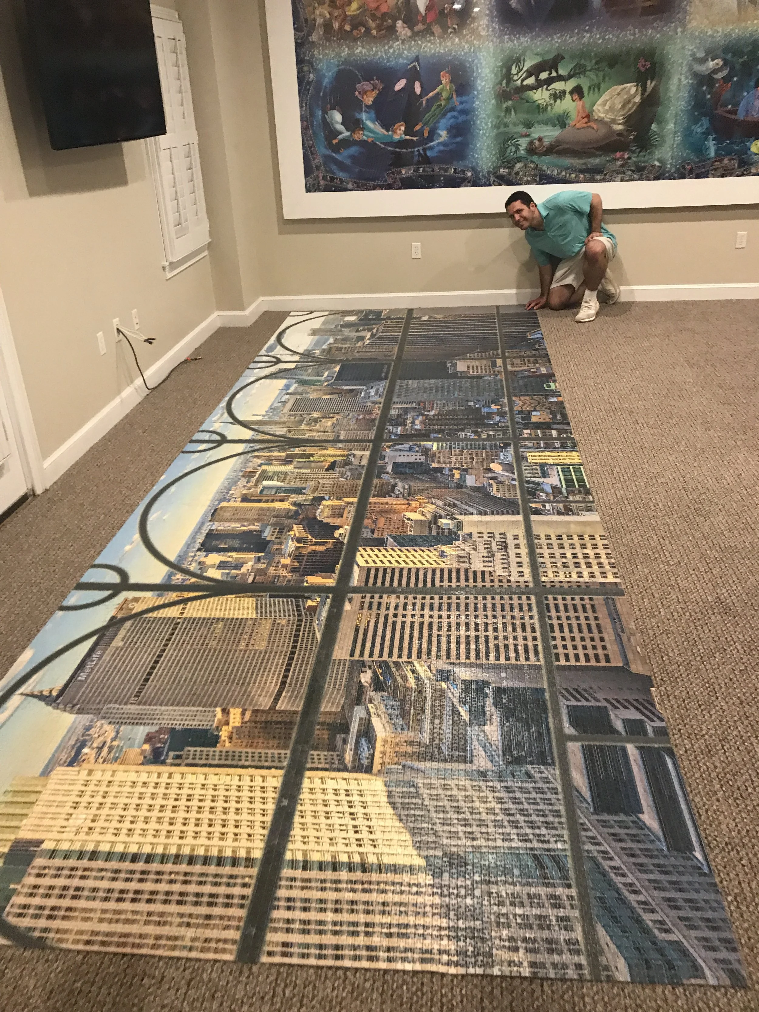 The 32,000 piece “New York City Window” puzzle from Ravensburger Puzzle Company in Ravensburg, Germany.
It took me 50 Days, 247 Hours
From May 10, 2020 to July 17, 2020. It didn’t get displayed publicly.