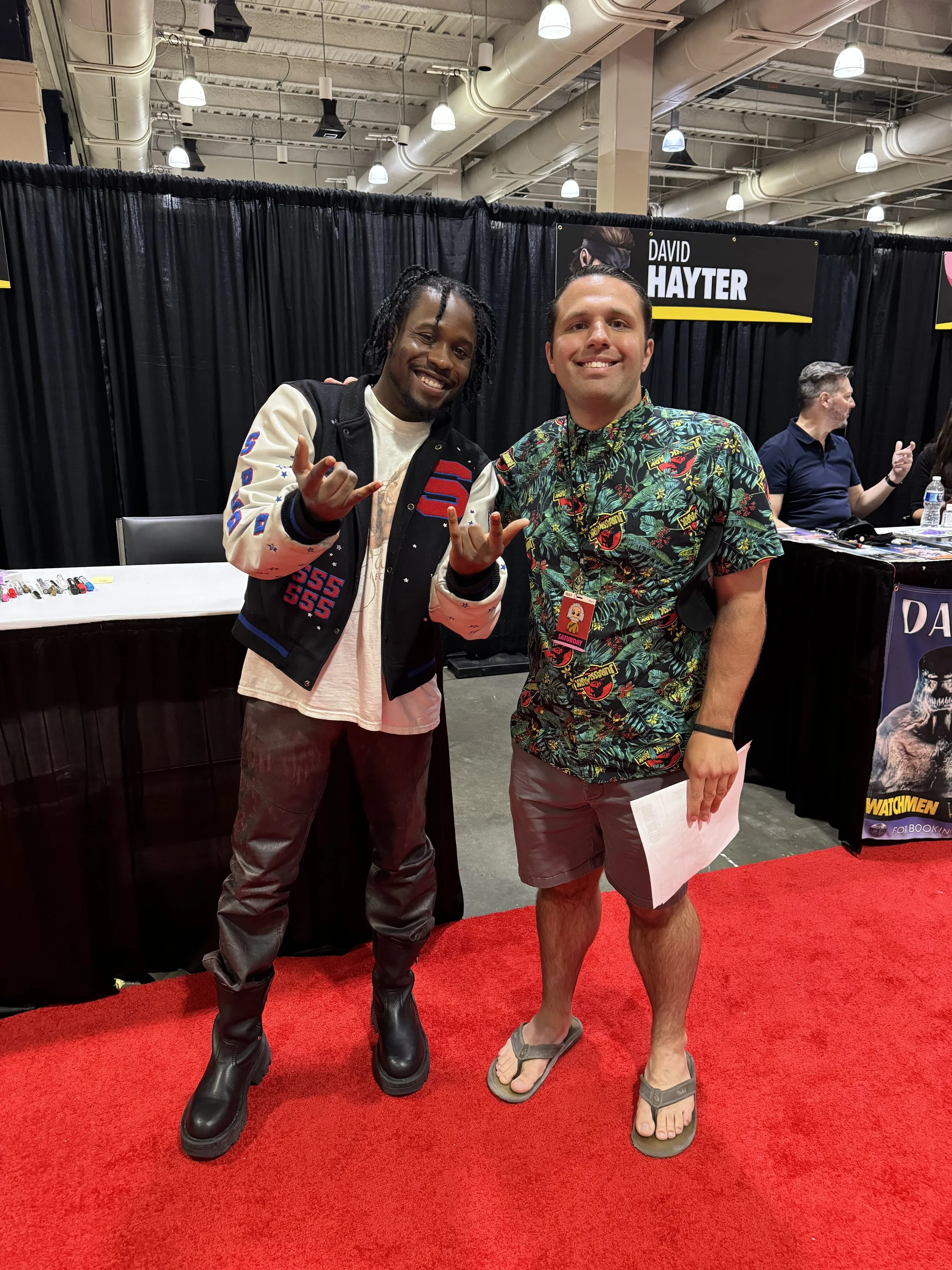 Jack Brait, aka Jack of Puzzles, meets Shameik Moore from Spiderman Spiderverse