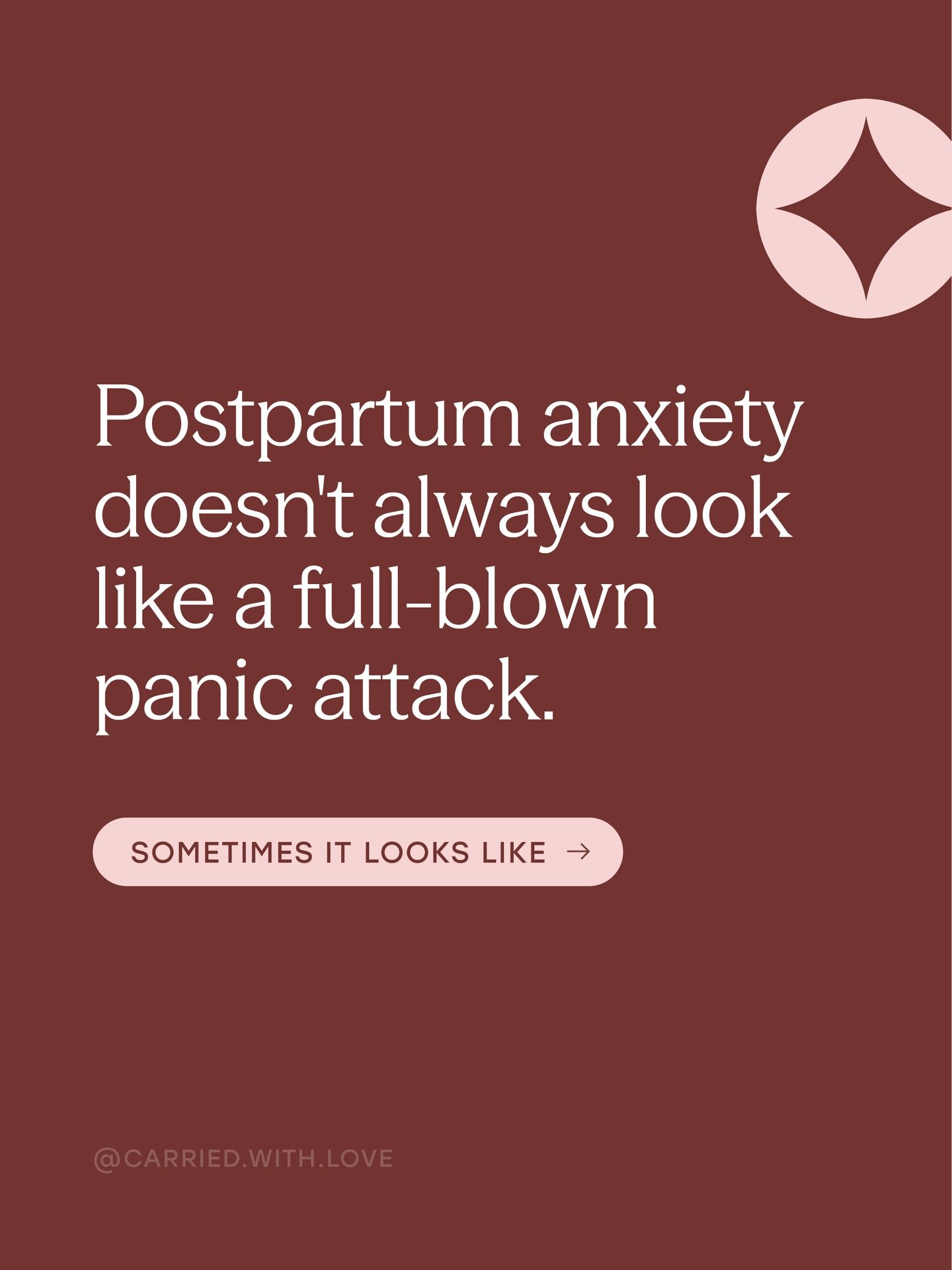 The tricky part about postpartum anxiety is that a lot of it gets complimented. Like, &ldquo;Wow, you&rsquo;re so on top of it!&rdquo; or &ldquo;You&rsquo;re such a good mom for tracking everything.&rdquo; 

Nobody says &ldquo;that sounds exhausting&