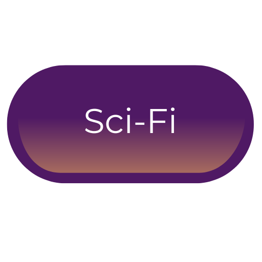 Purple oval button with the text 'Sci-Fi' in the center.