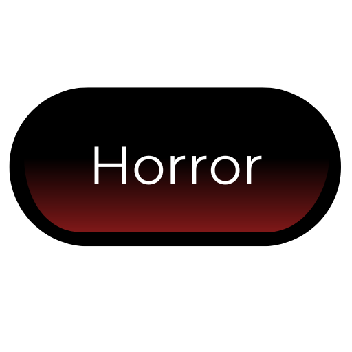 Black background with red gradient at the bottom and the word 'Horror' in white text in the center.