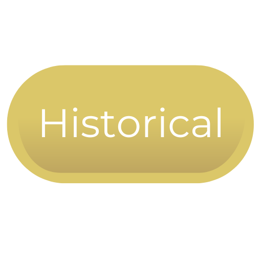 A gold oval button with the word 'Historical' in white text.