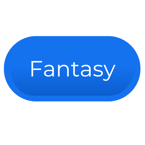 A blue, rounded rectangular button with the word 'Fantasy' written in white text.