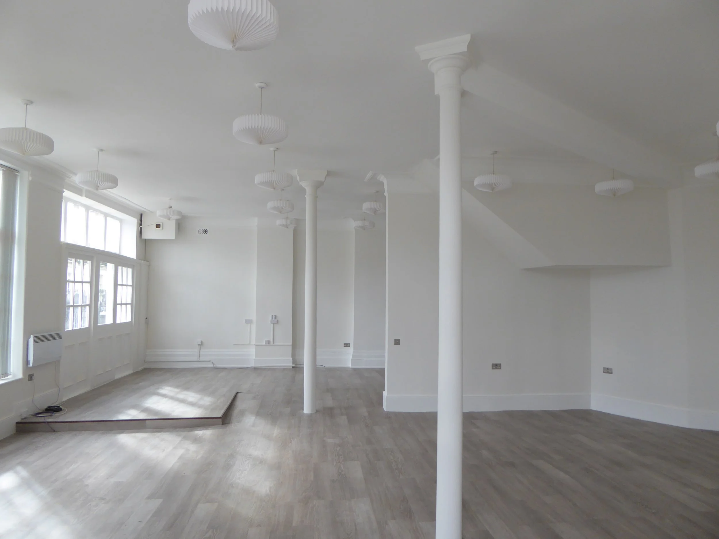 The commercial space at ground floor