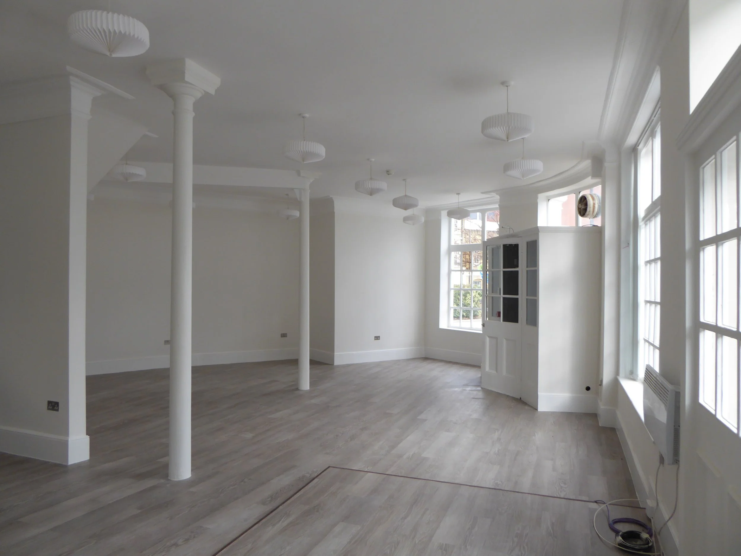 The commercial space at ground floor