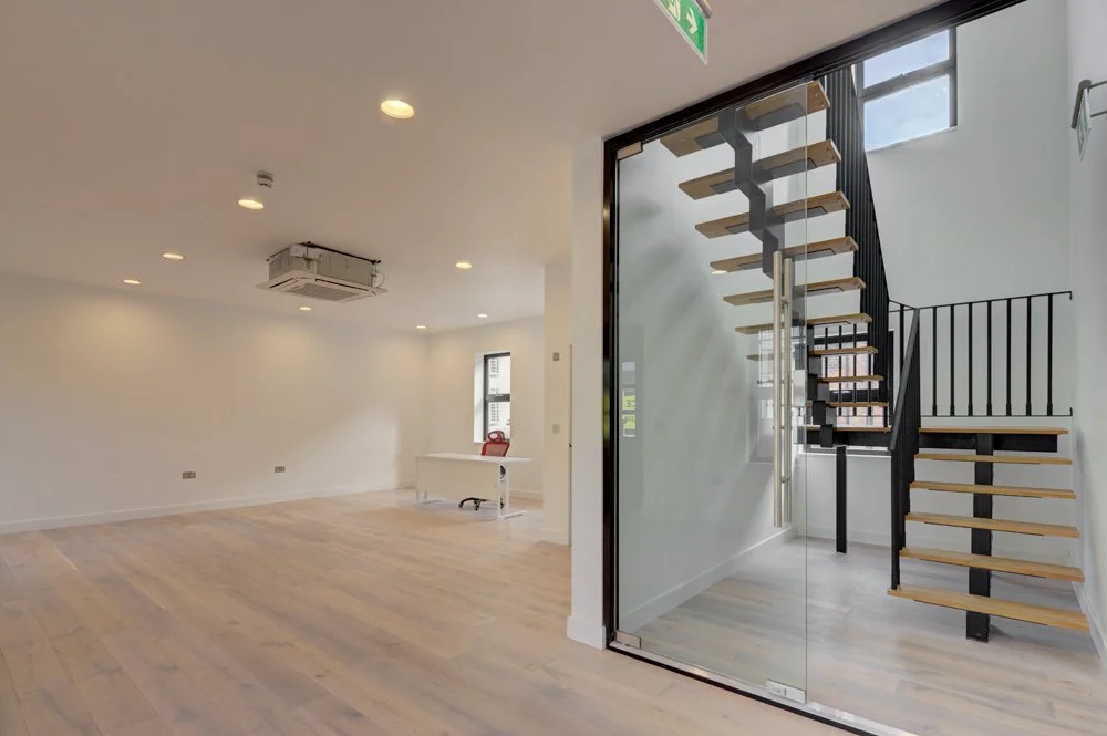New reception space with new staircase.